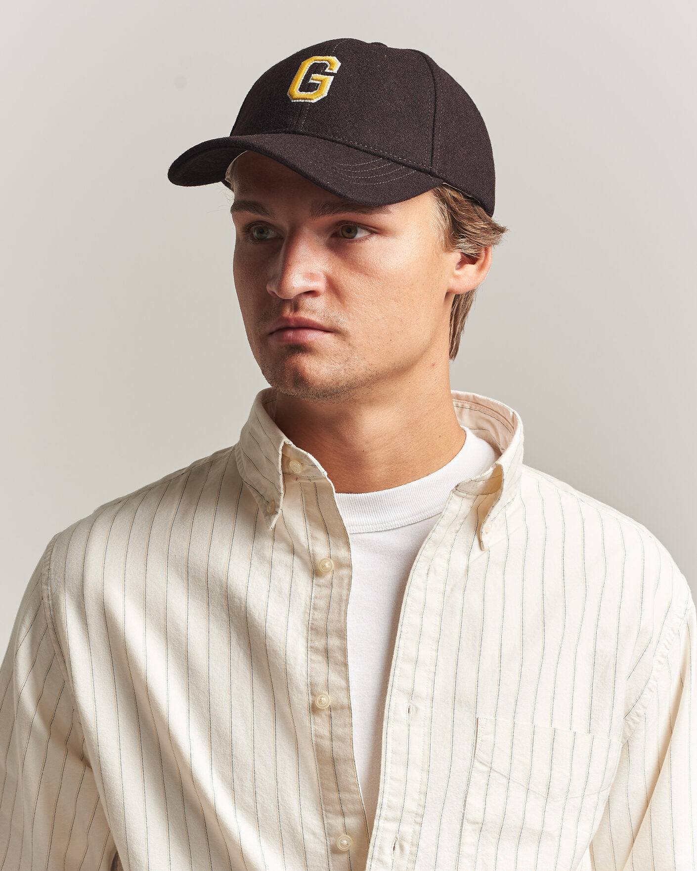 Heren | Hoeden en petten | Gant | G Badge Wool Melton Cap Charred Wood Brown