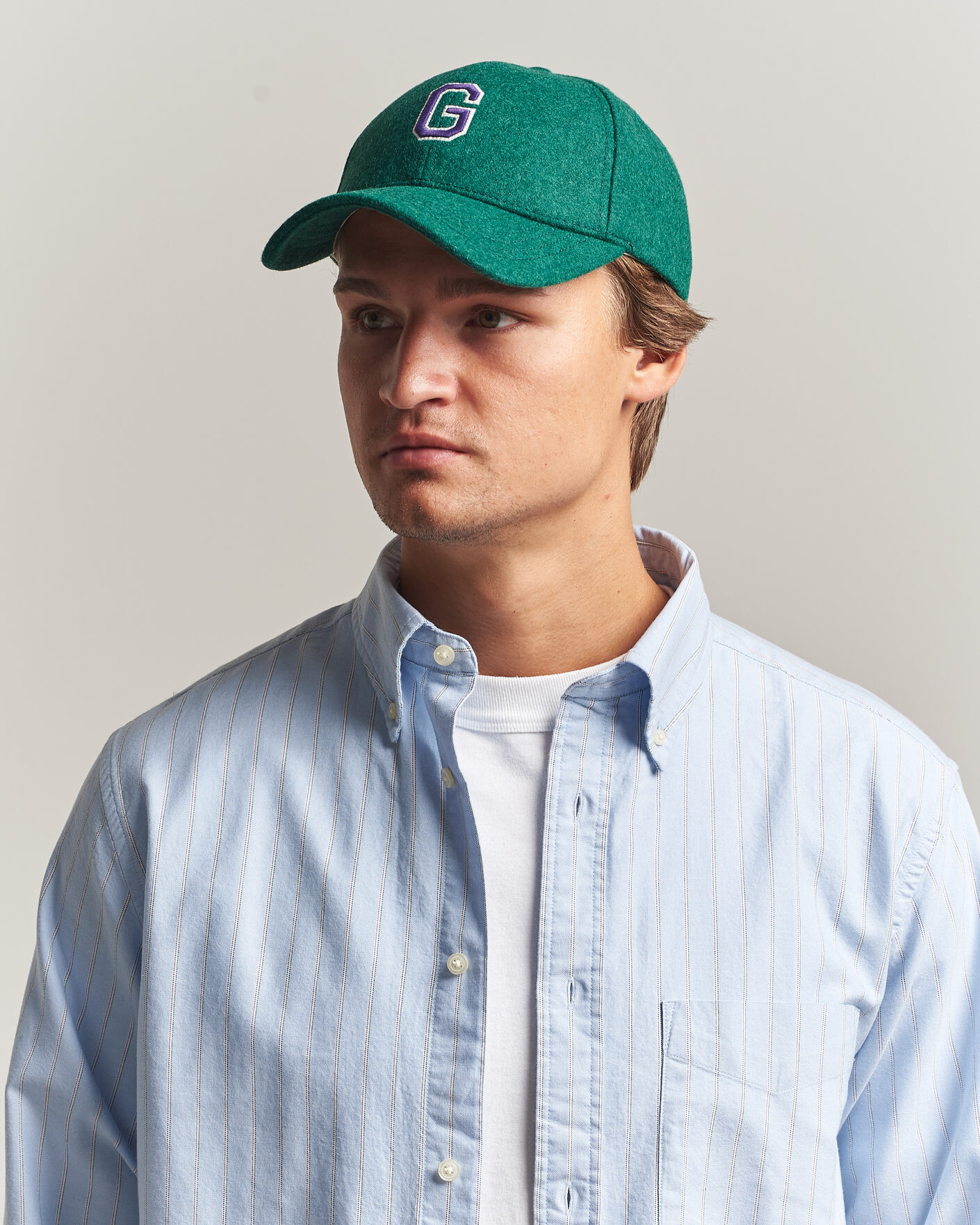 Heren | Hoeden en petten | Gant | G Badge Wool Melton Cap Dark Emerald