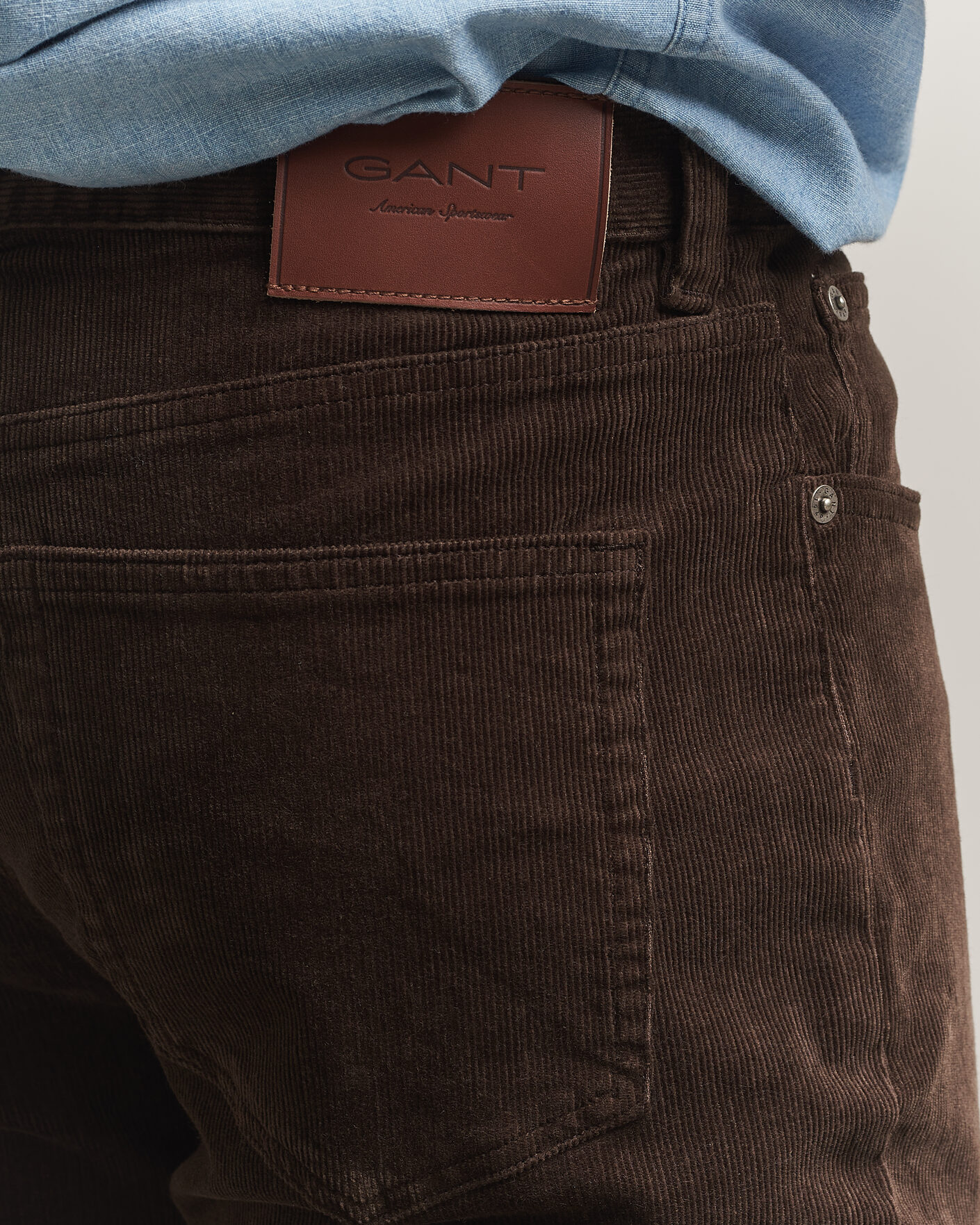 Heren | Broeken | Gant | Regular Fit Corduroy 5-Pocket Pants Black Brown