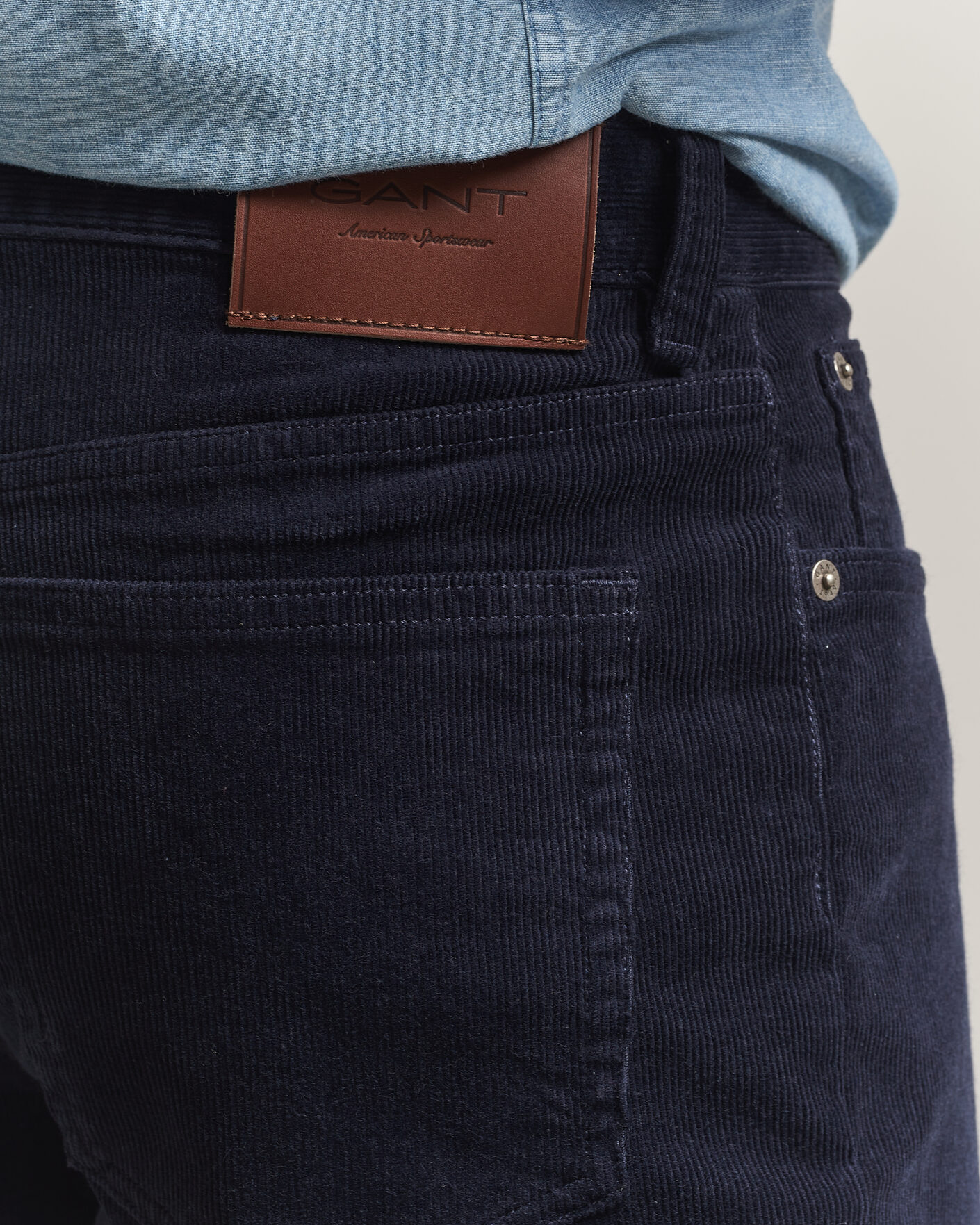 Heren | Broeken | Gant | Regular Fit Corduroy 5-Pocket Pants Evening Blue