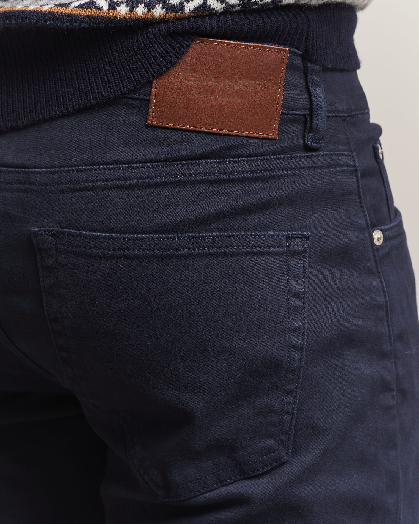 Heren | Broeken | Gant | Regular Fit Moleskin 5-Pocket Pants Evening Blue