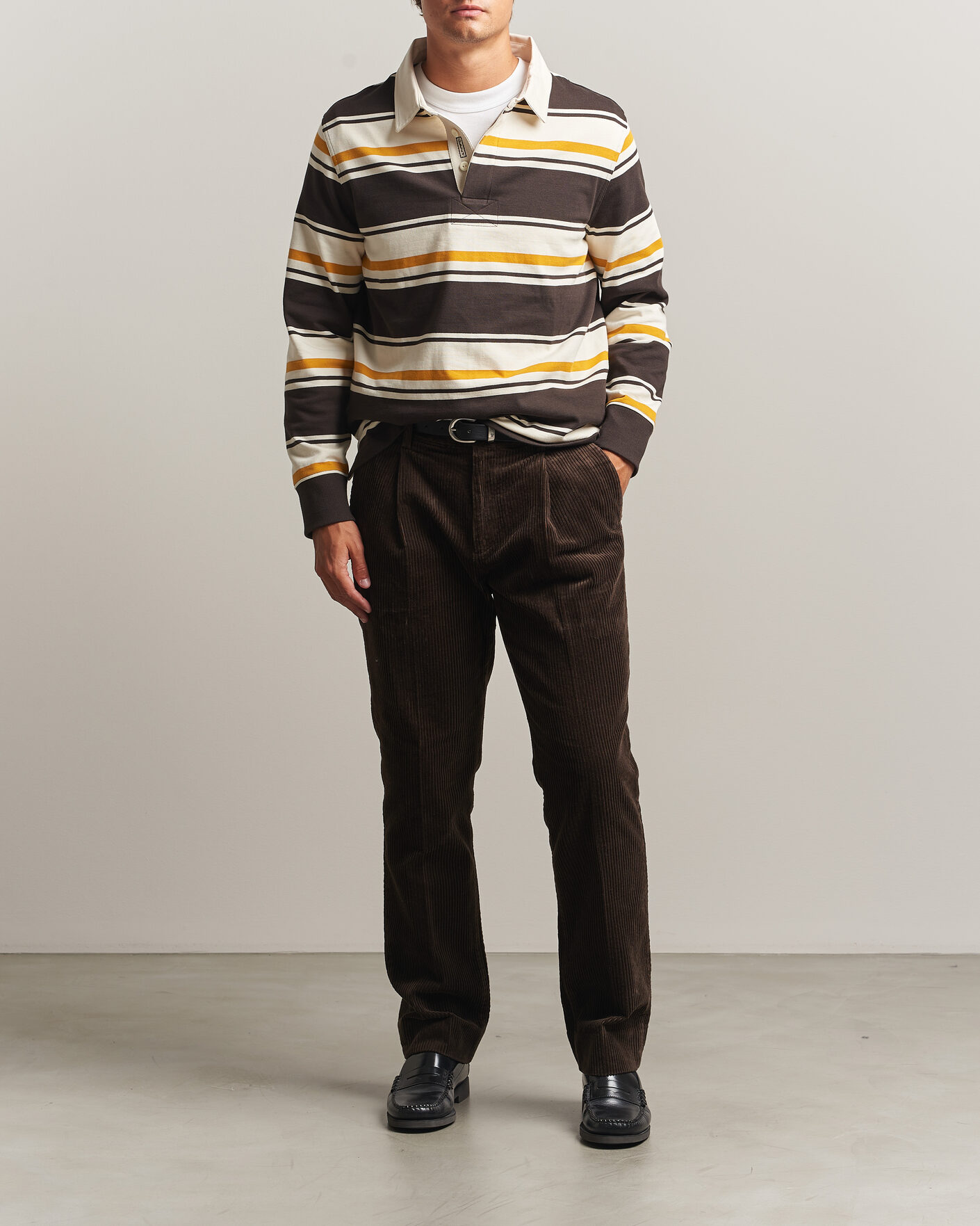 Heren | Broeken | Gant | Corduroy Trousers Black Brown