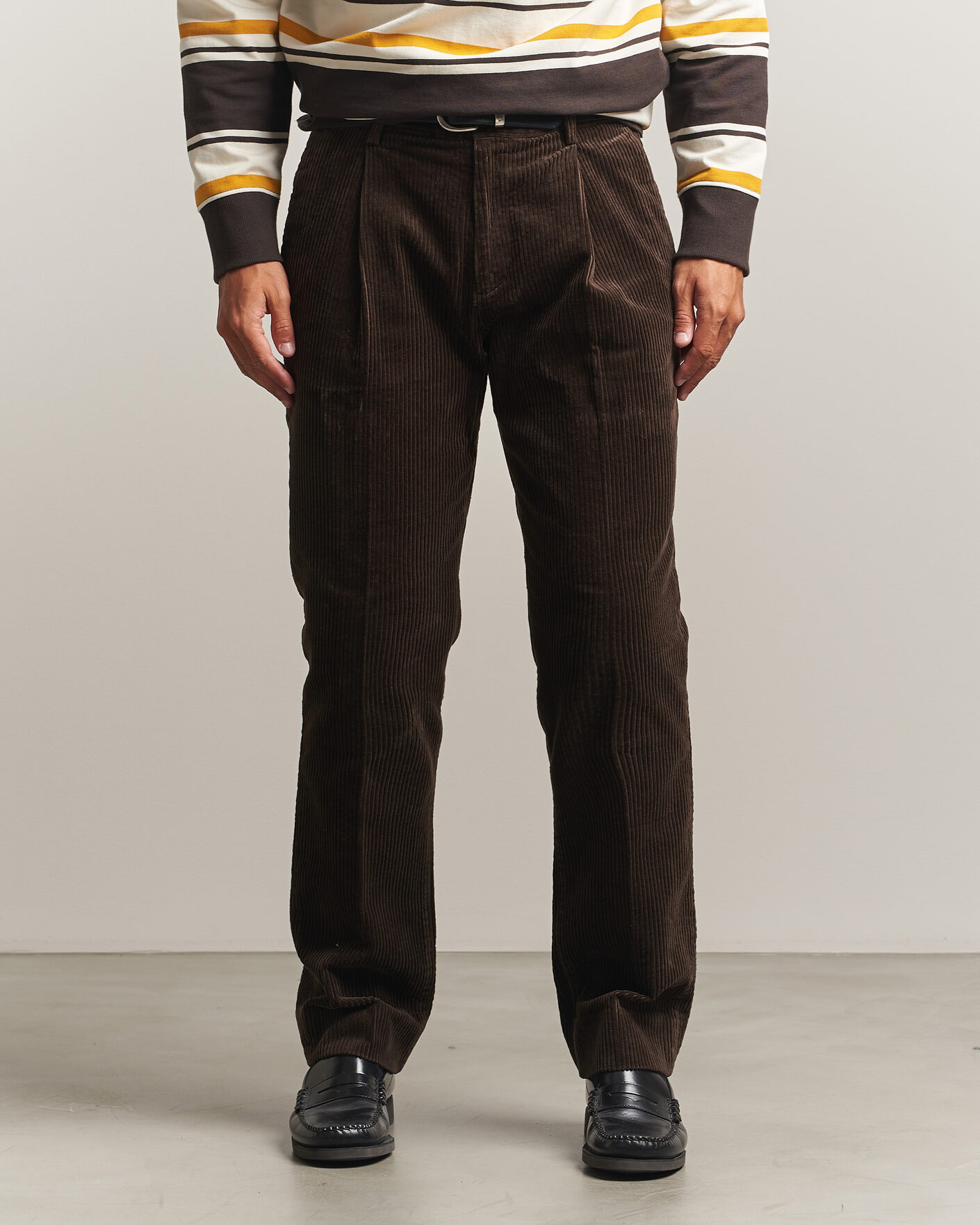 Heren | Broeken | Gant | Corduroy Trousers Black Brown