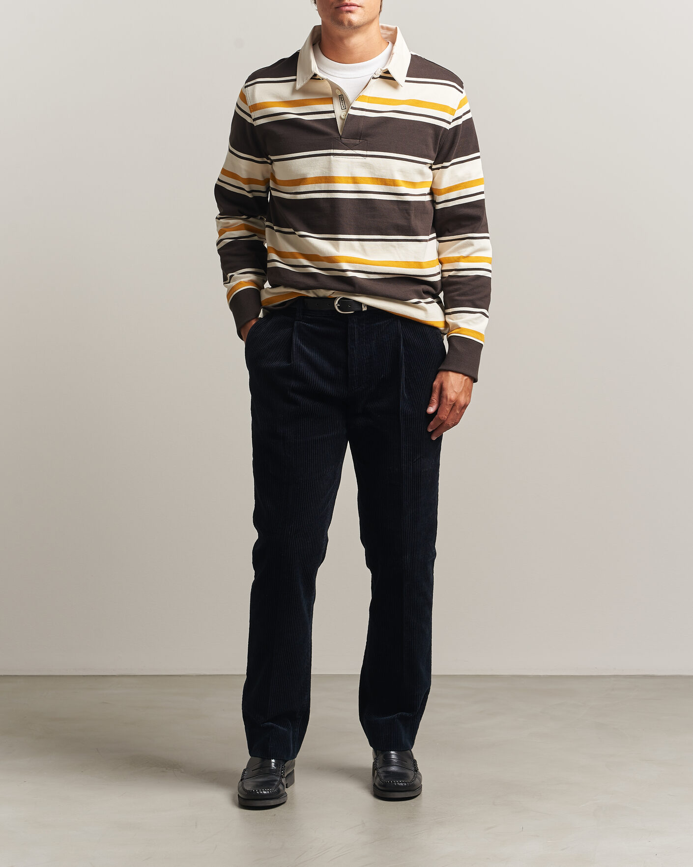 Heren | Broeken | Gant | Corduroy Trousers Evening Blue