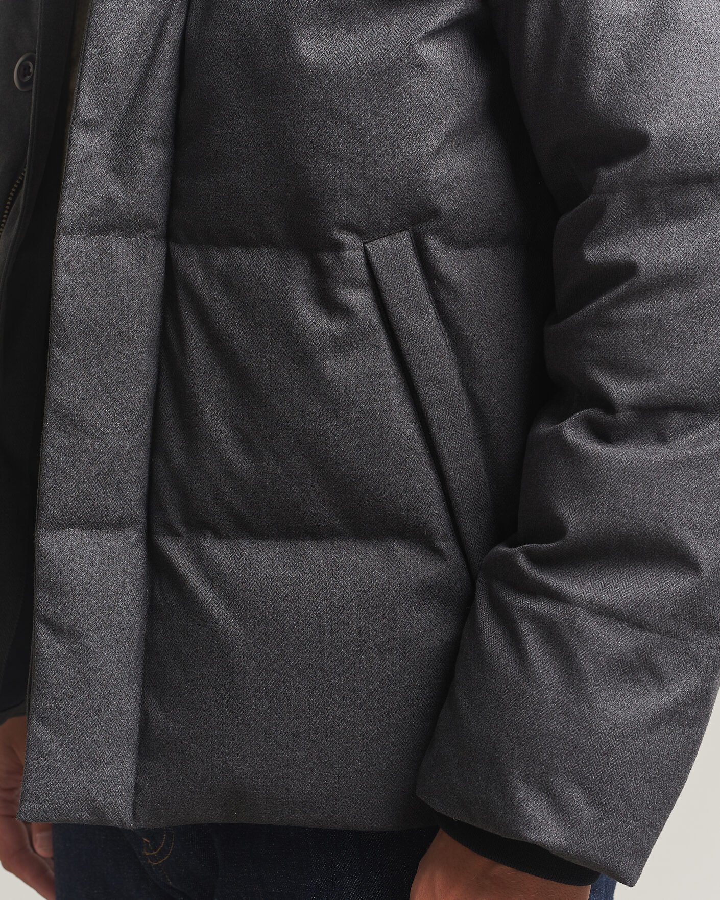 Heren | Jassen | Gant | Flannel Down Hooded Jacket Black Grey