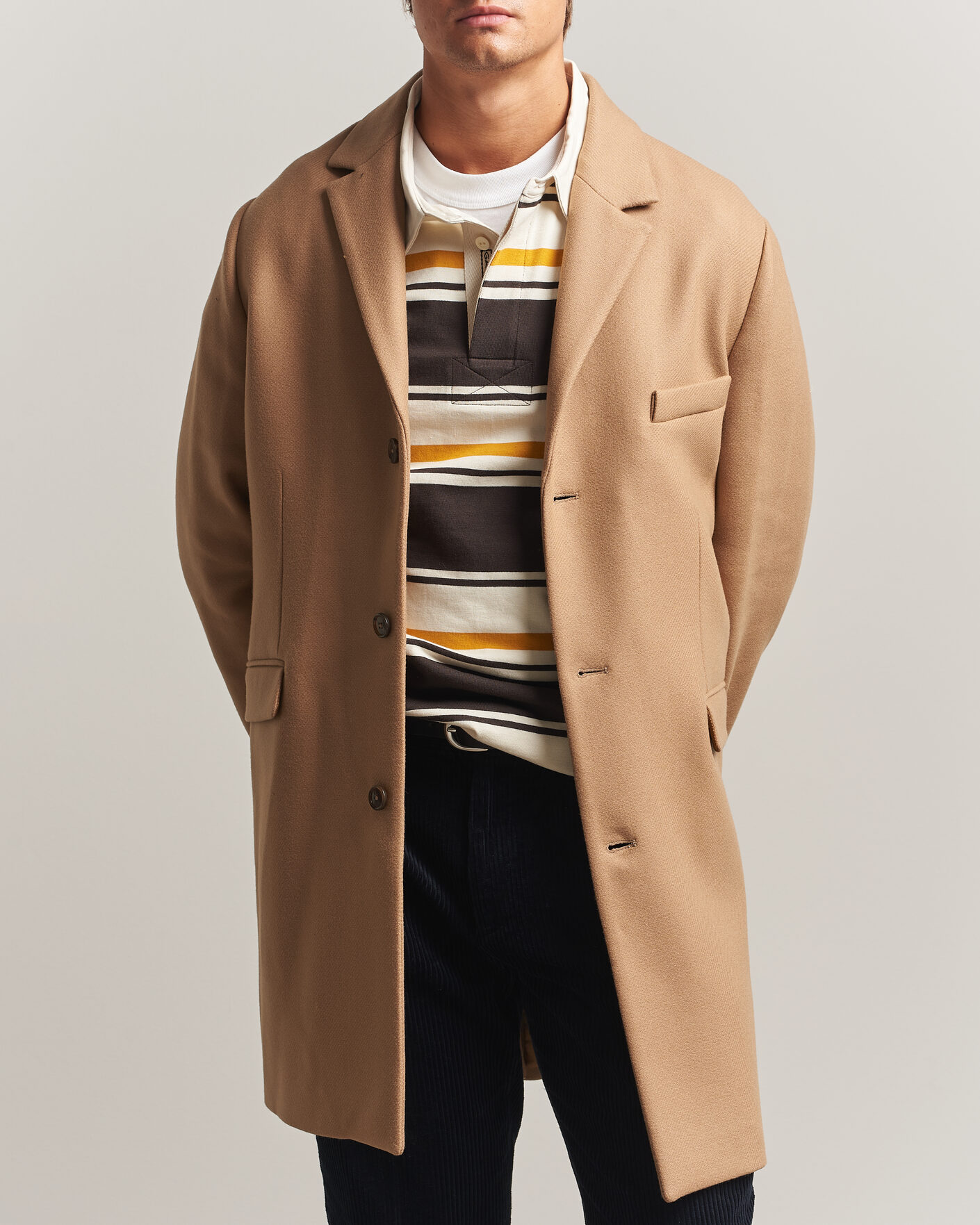 Heren | Jassen | Gant | Classic Wool/Cashmere Coat Light Taupe