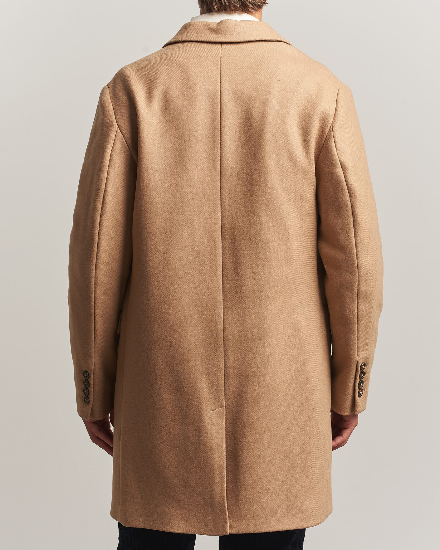 Heren | Jassen | Gant | Classic Wool/Cashmere Coat Light Taupe