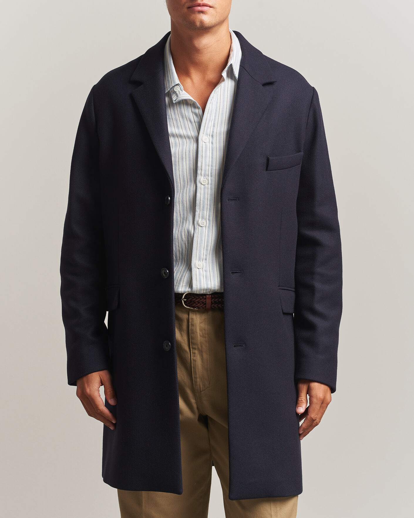 Heren | Jassen | Gant | Classic Wool/Cashmere Coat Evening Blue