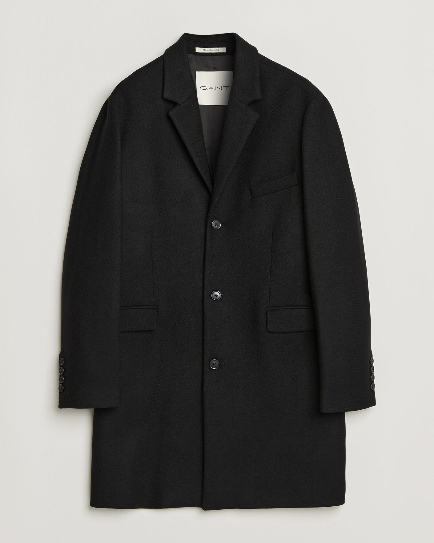 Heren | Jassen | Gant | Classic Wool/Cashmere Coat Black