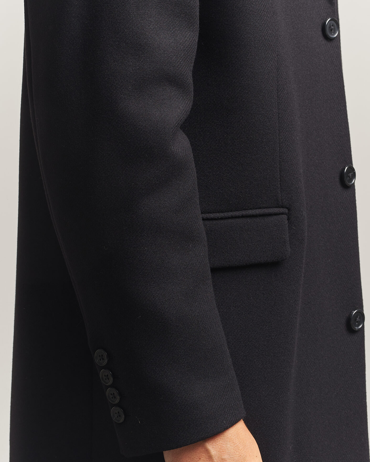 Heren | Jassen | Gant | Classic Wool/Cashmere Coat Black