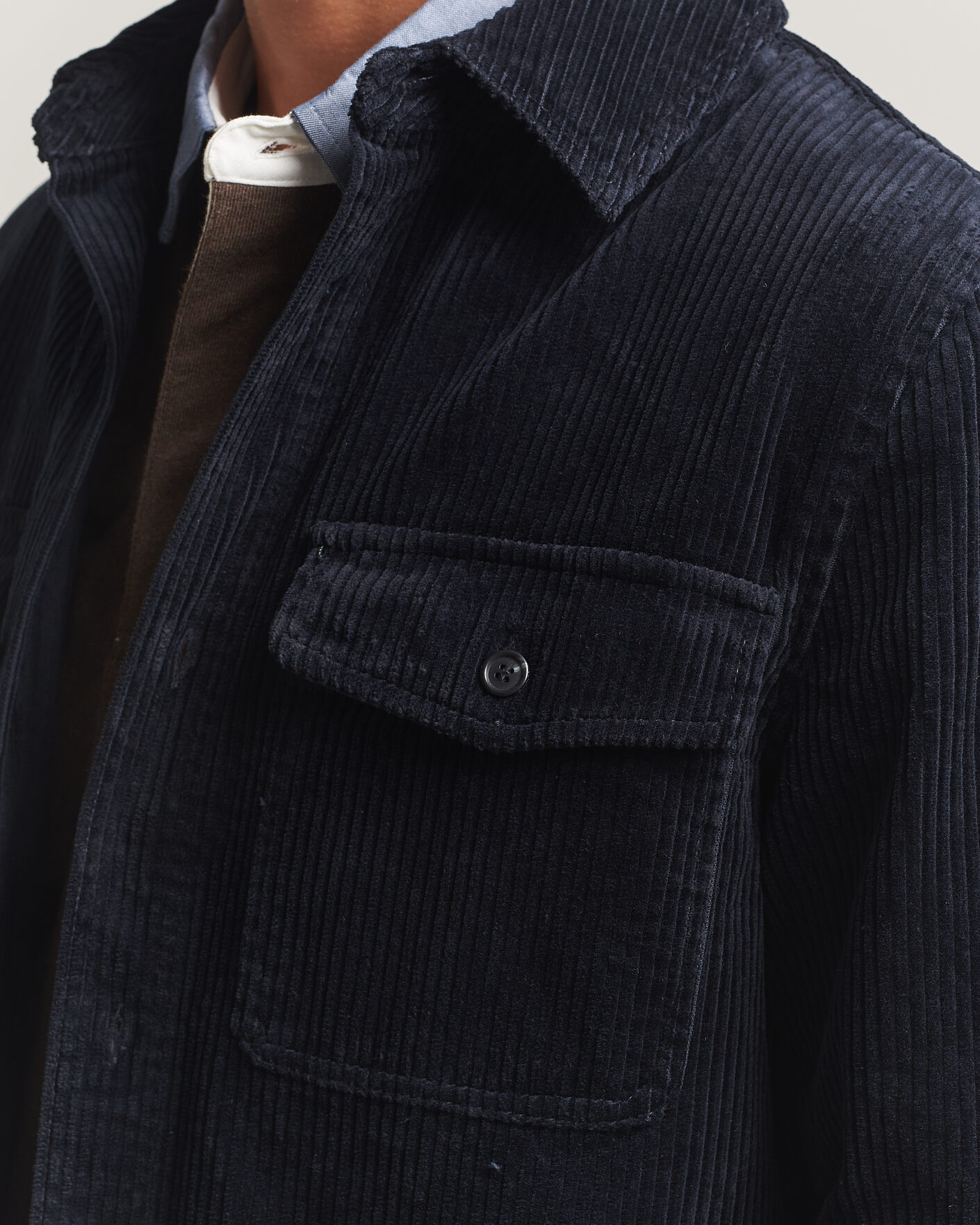 Heren | Overhemden | Gant | Regular Fit Corduroy Overshirt Evening Blue