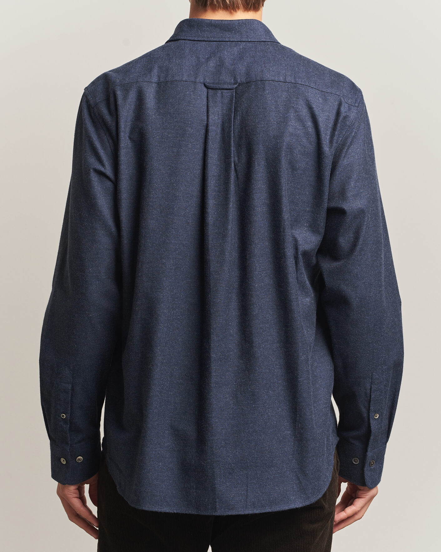 Heren | Overhemden | Gant | Regular Fit Flannel Shirt Dark Navy Melange