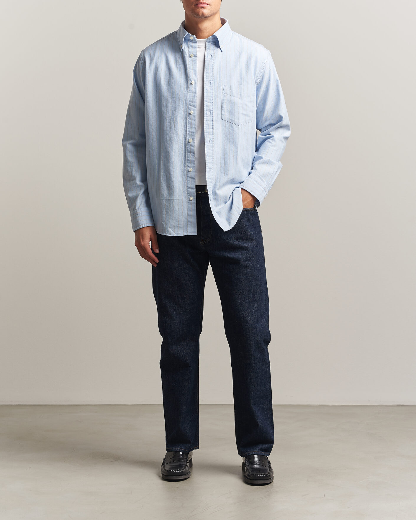 Heren | Overhemden | Gant | Regular Fit Archive Oxford Striped Shirt Clear Sky