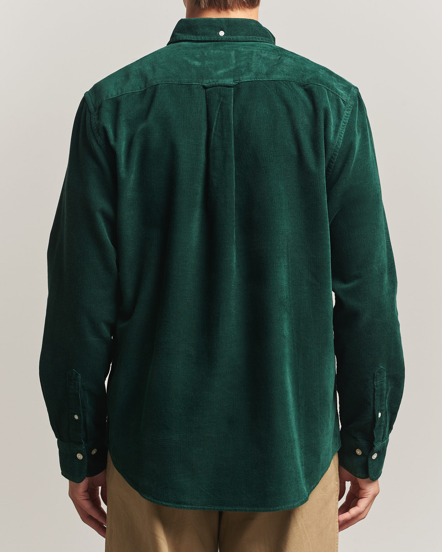 Heren | Overhemden | Gant | Regular Fit Corduroy Shirt Tartan Green