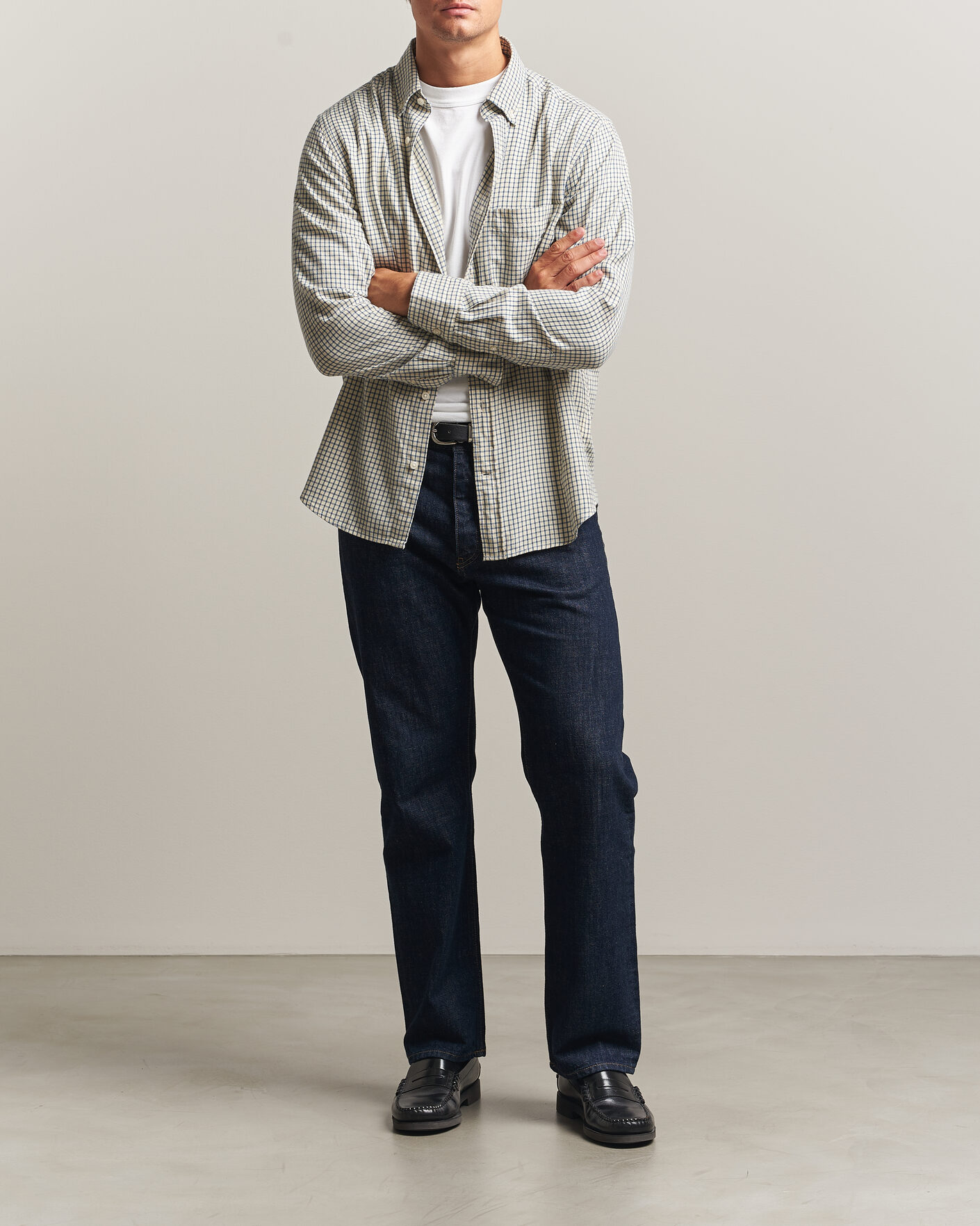 Heren | Overhemden | Gant | Regular Fit Windblown Flannel Checked Shirt Blue Horizon