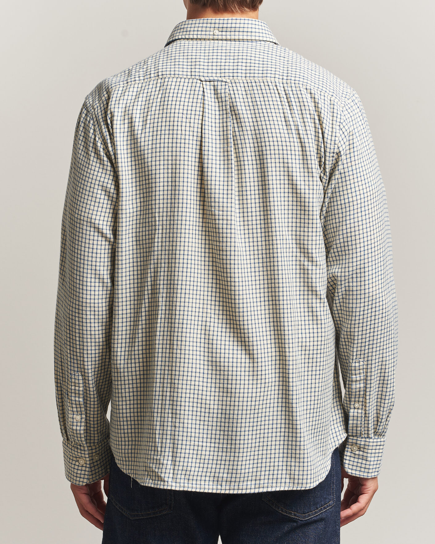 Heren | Overhemden | Gant | Regular Fit Windblown Flannel Checked Shirt Blue Horizon