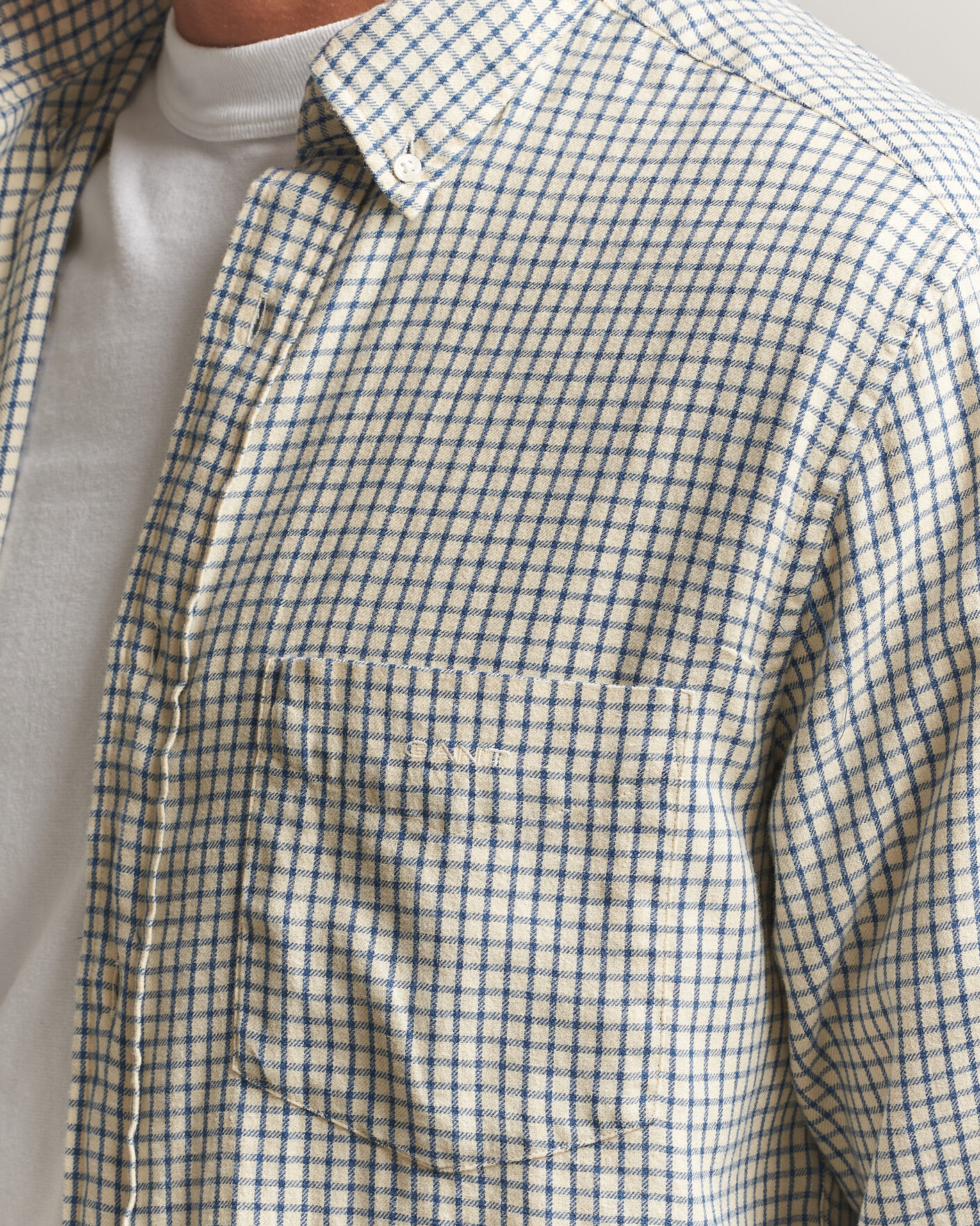 Heren | Overhemden | Gant | Regular Fit Windblown Flannel Checked Shirt Blue Horizon