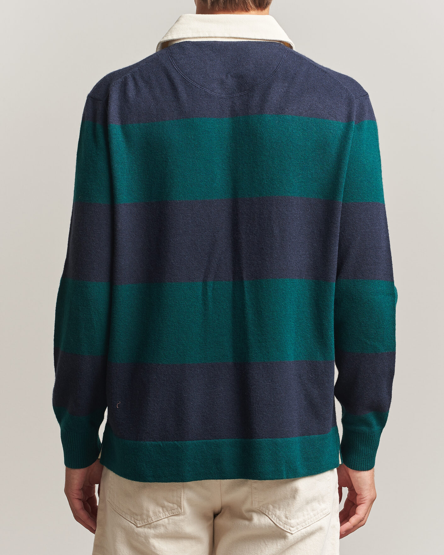 Heren | Truien | Gant | Lambswool Barstriped Rugger Dark Emerald