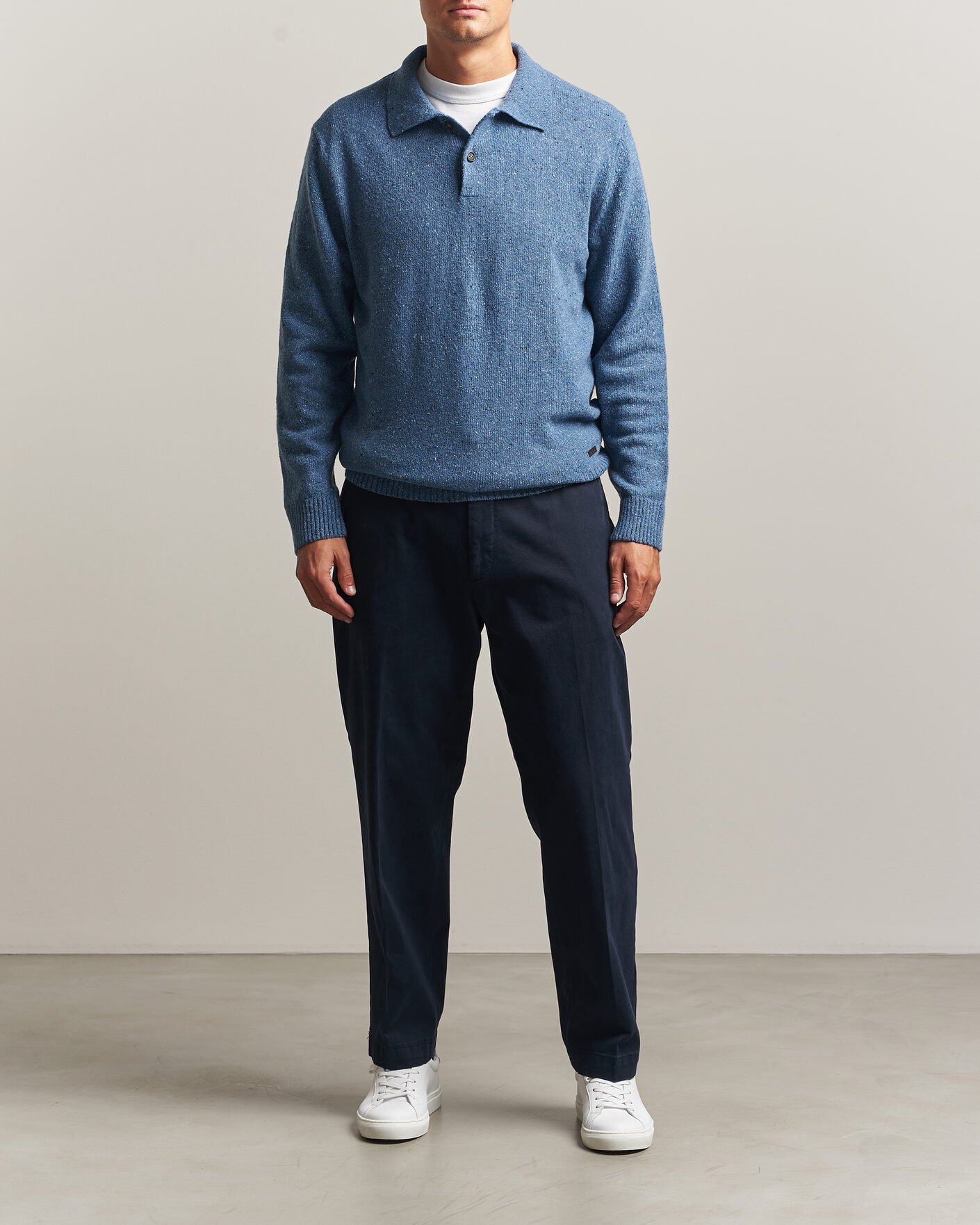 Heren | Truien | Gant | Neps Wool Polo Blue Horizon
