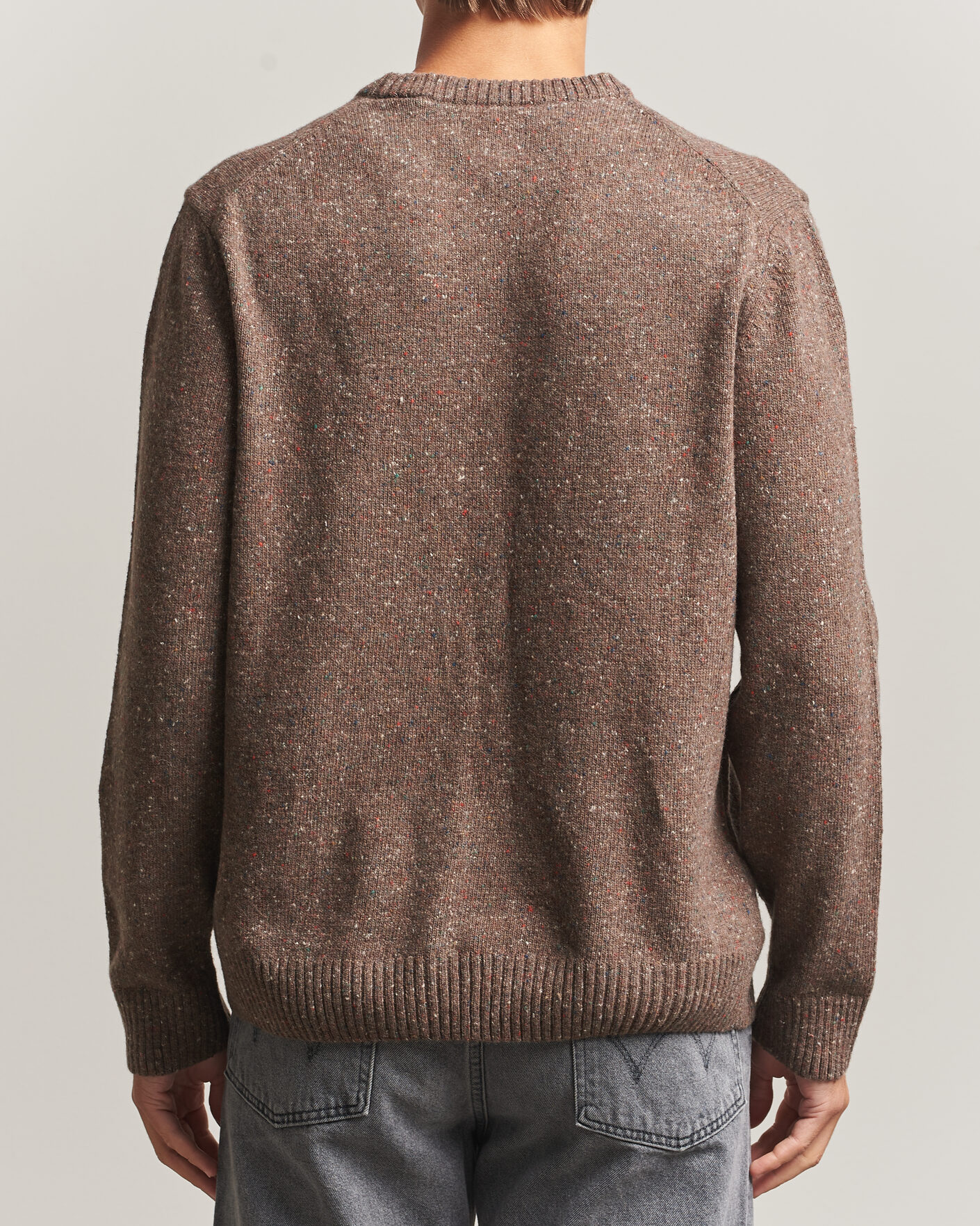 Heren | Truien | Gant | Neps Wool Crew Neck Sweater Faded Taupe