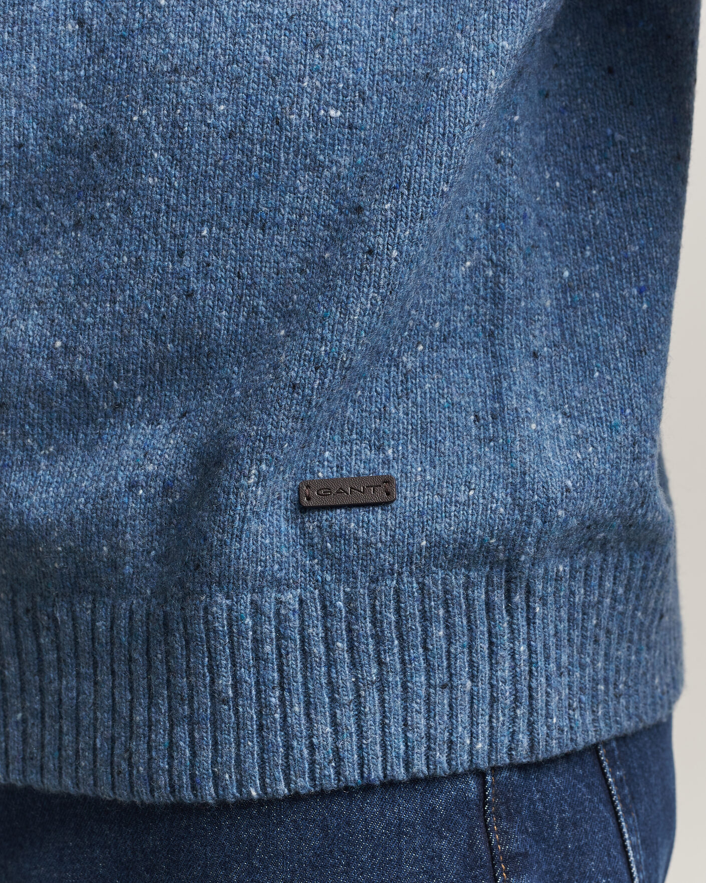 Heren | Truien | Gant | Neps Wool Crew Neck Sweater Blue Horizon