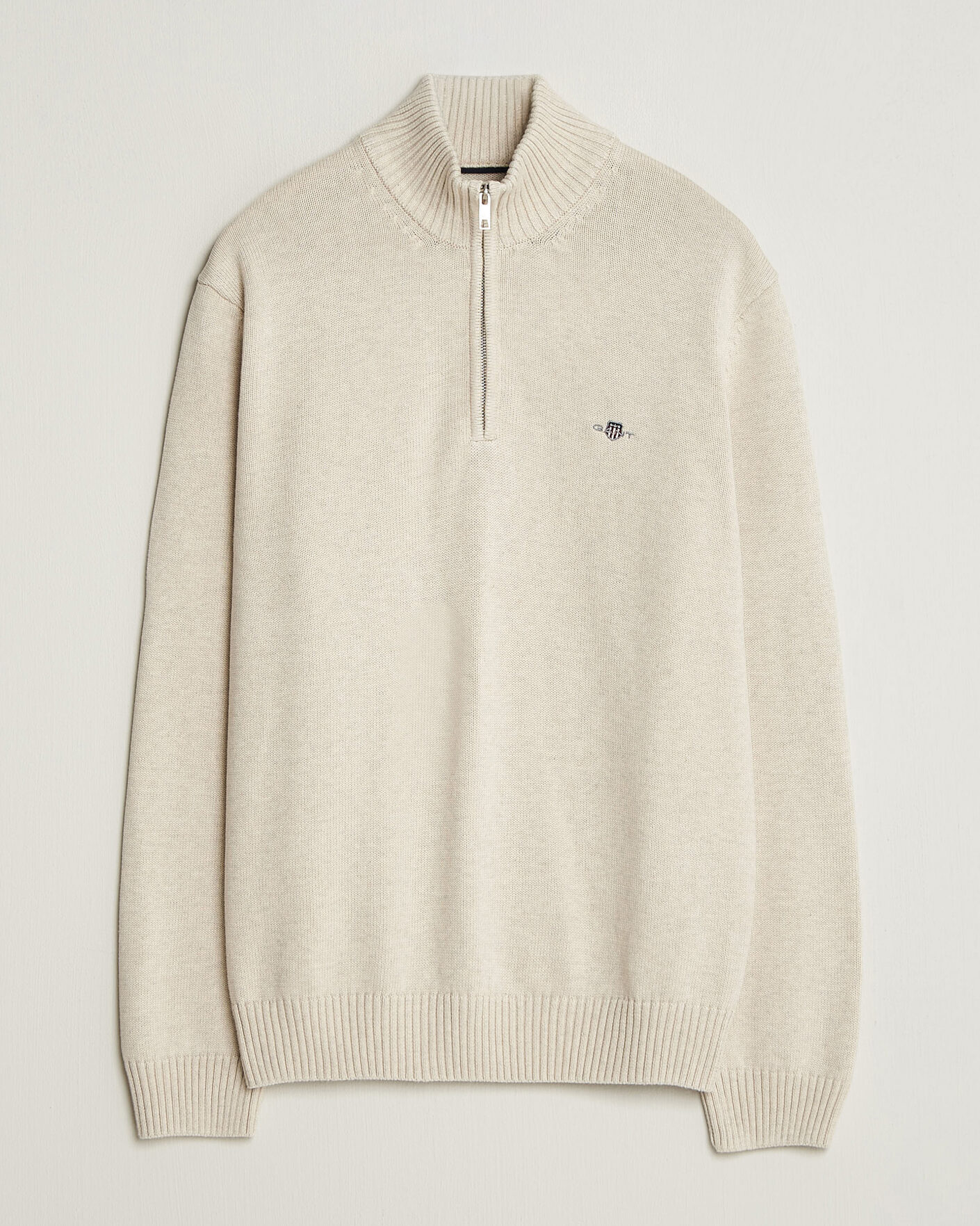 Heren | Truien | Gant | Casual Cotton Half Zip Seed Melange