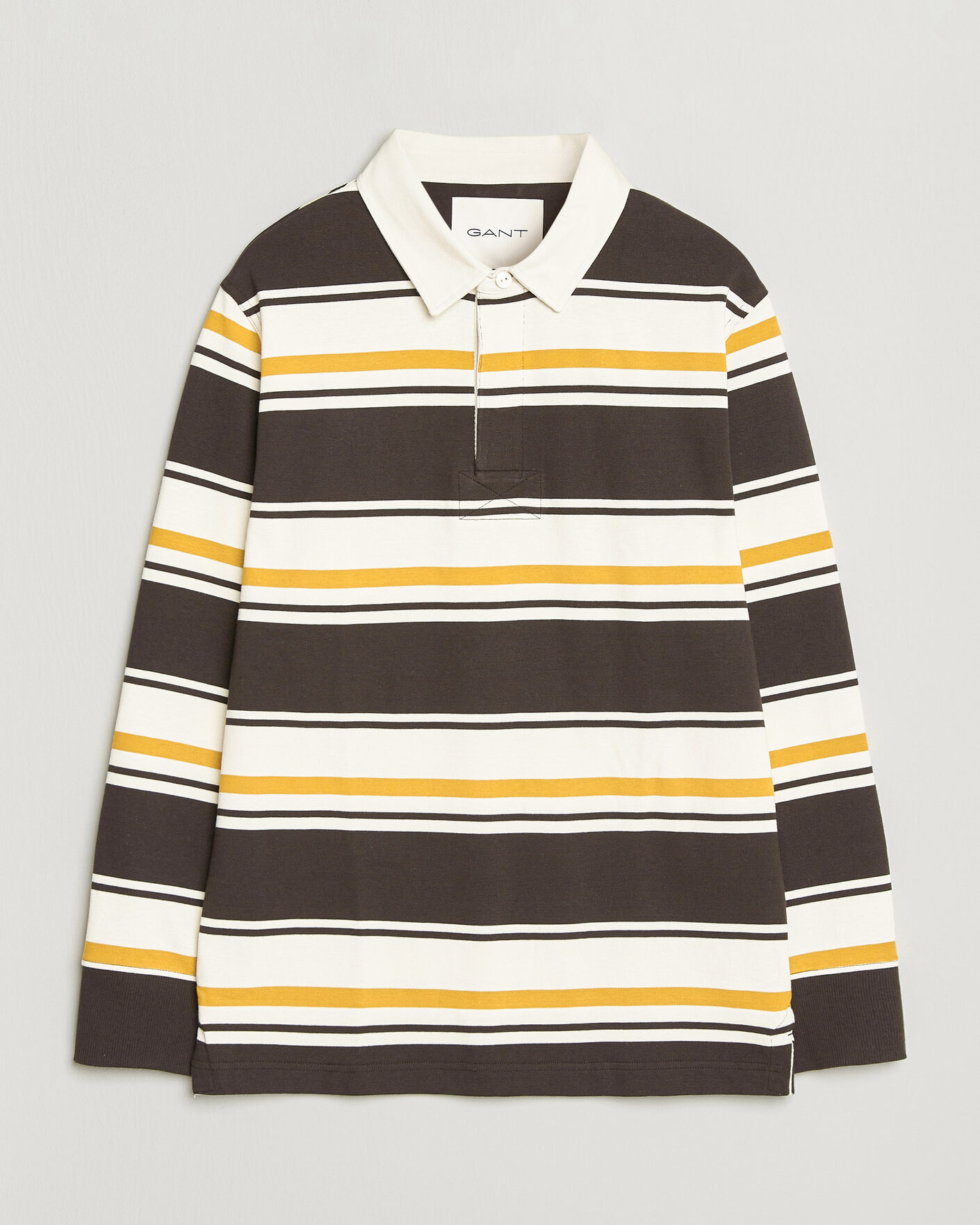 Heren | Truien | Gant | Striped Heavy Rugger Charred Wood Brown