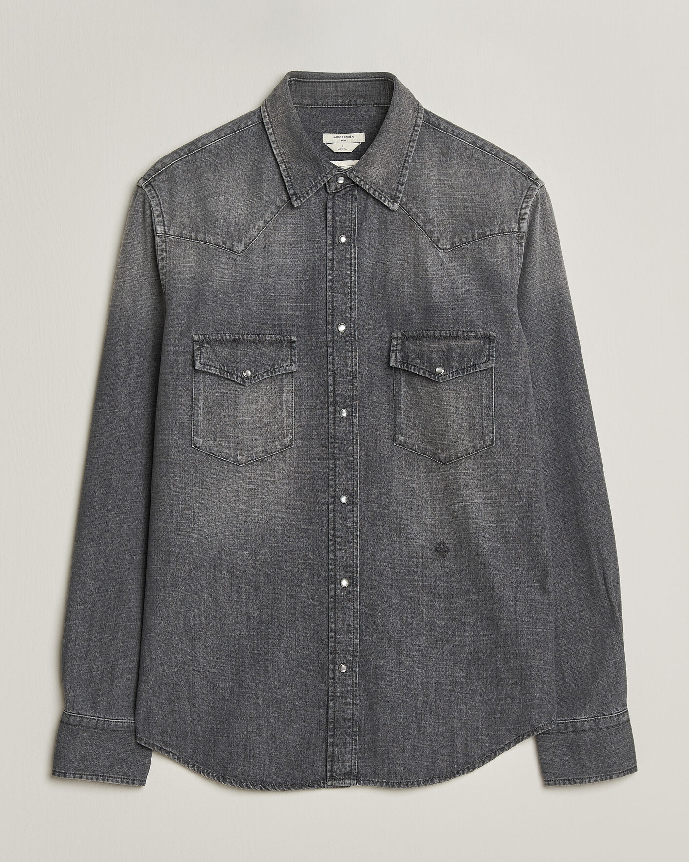 Heren | Overhemden | Jacob Cohën | Denim Western Pocket Overshirt Grey