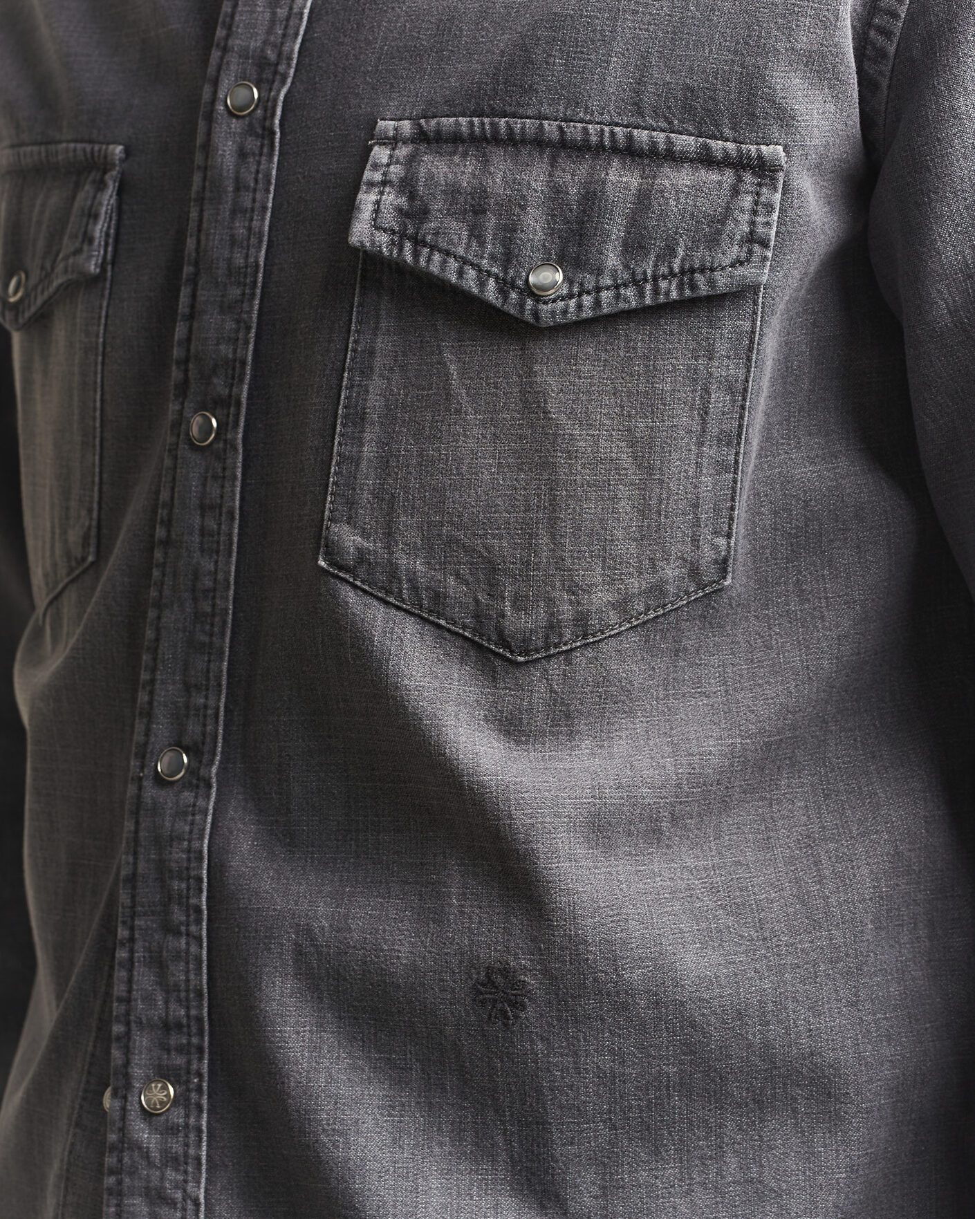 Heren | Overhemden | Jacob Cohën | Denim Western Pocket Overshirt Grey