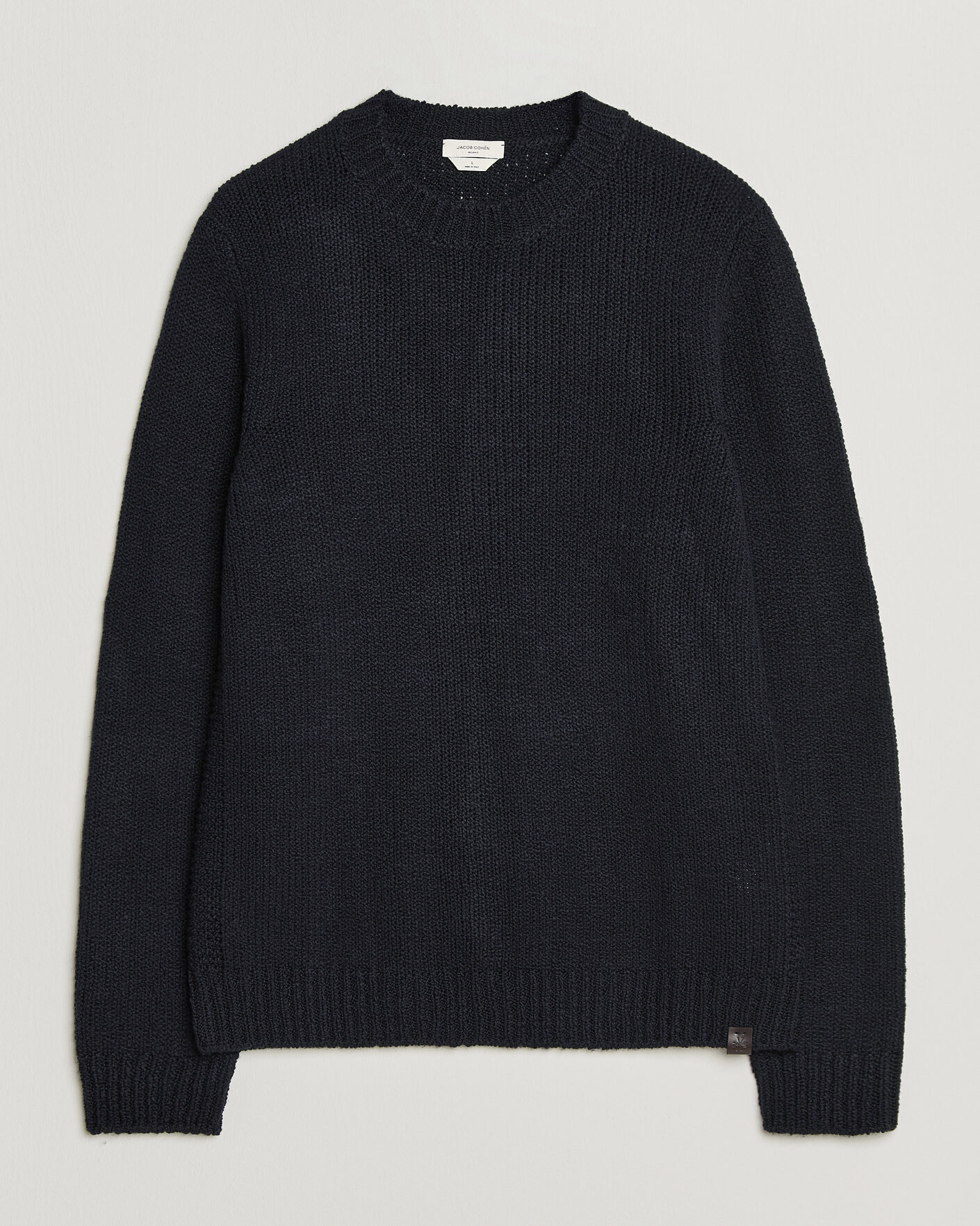 Heren | Truien | Jacob Cohën | Muffled Virgin Wool Link Stitch Sweater Navy