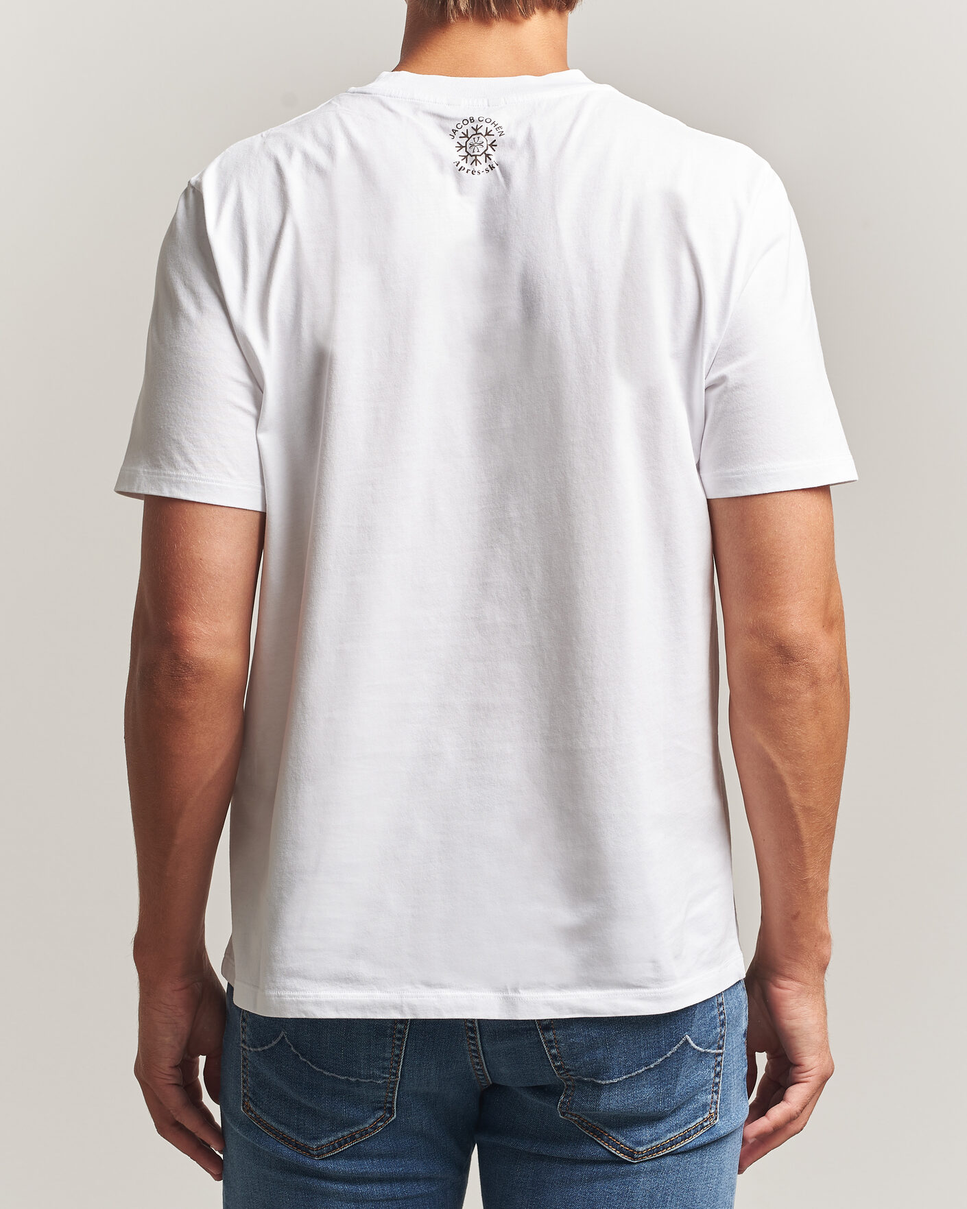 Heren | T-shirts | Jacob Cohën | Apres Ski Printed T-Shirt White