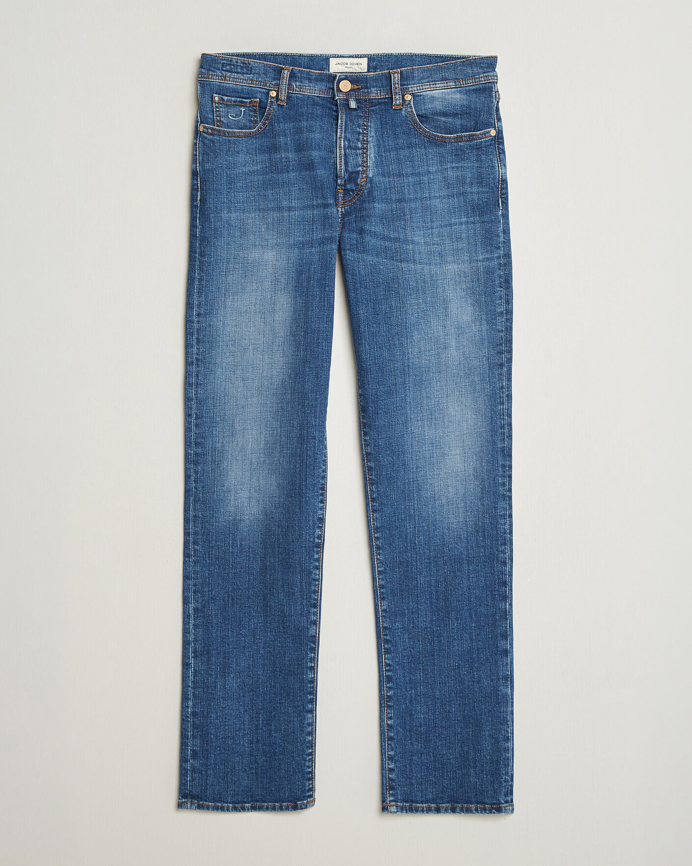 Heren | Jeans | Jacob Cohën | Edos Regular Straight Fit Jeans Mid Blue