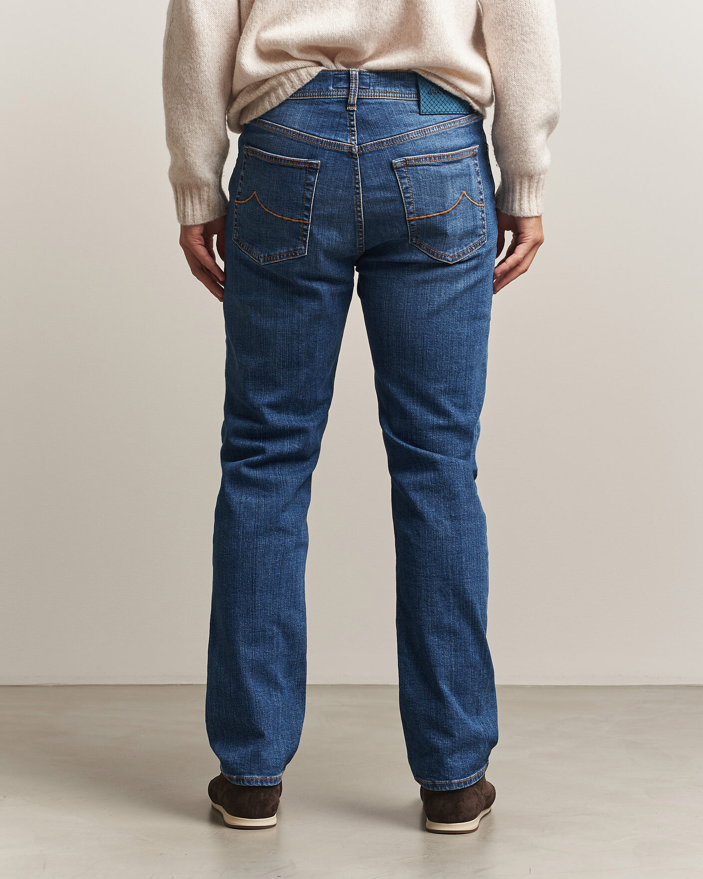 Heren | Jeans | Jacob Cohën | Edos Regular Straight Fit Jeans Mid Blue