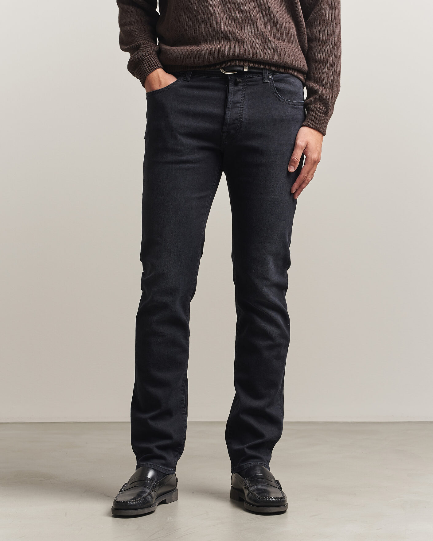 Heren | Jeans | Jacob Cohën | Bard Slim Fit Stretch Jeans Washed Black