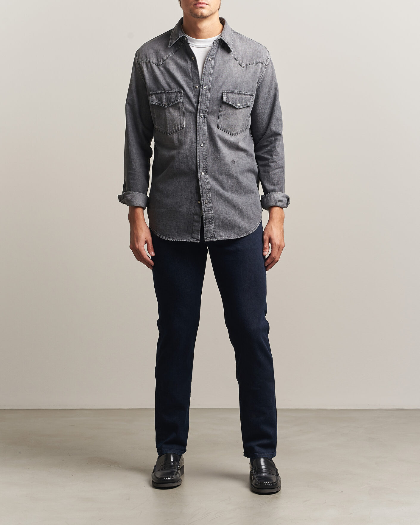 Heren | Jeans | Jacob Cohën | Bard Slim Fit Stretch Jeans Overdyed Blue