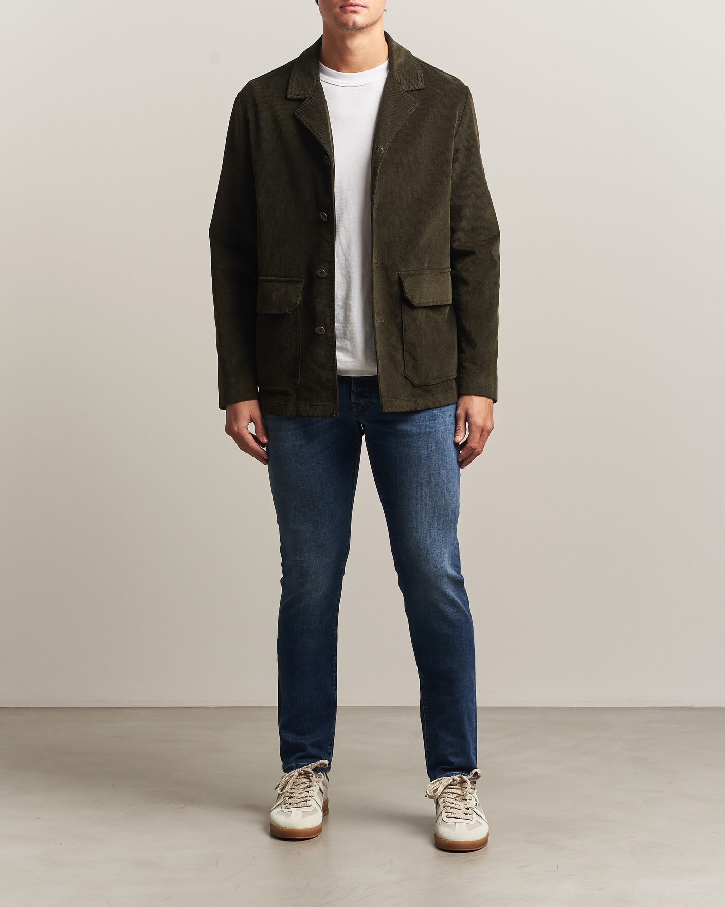 Heren | Jeans | Jacob Cohën | Bard Slim Fit Stretch Jeans Mid Blue