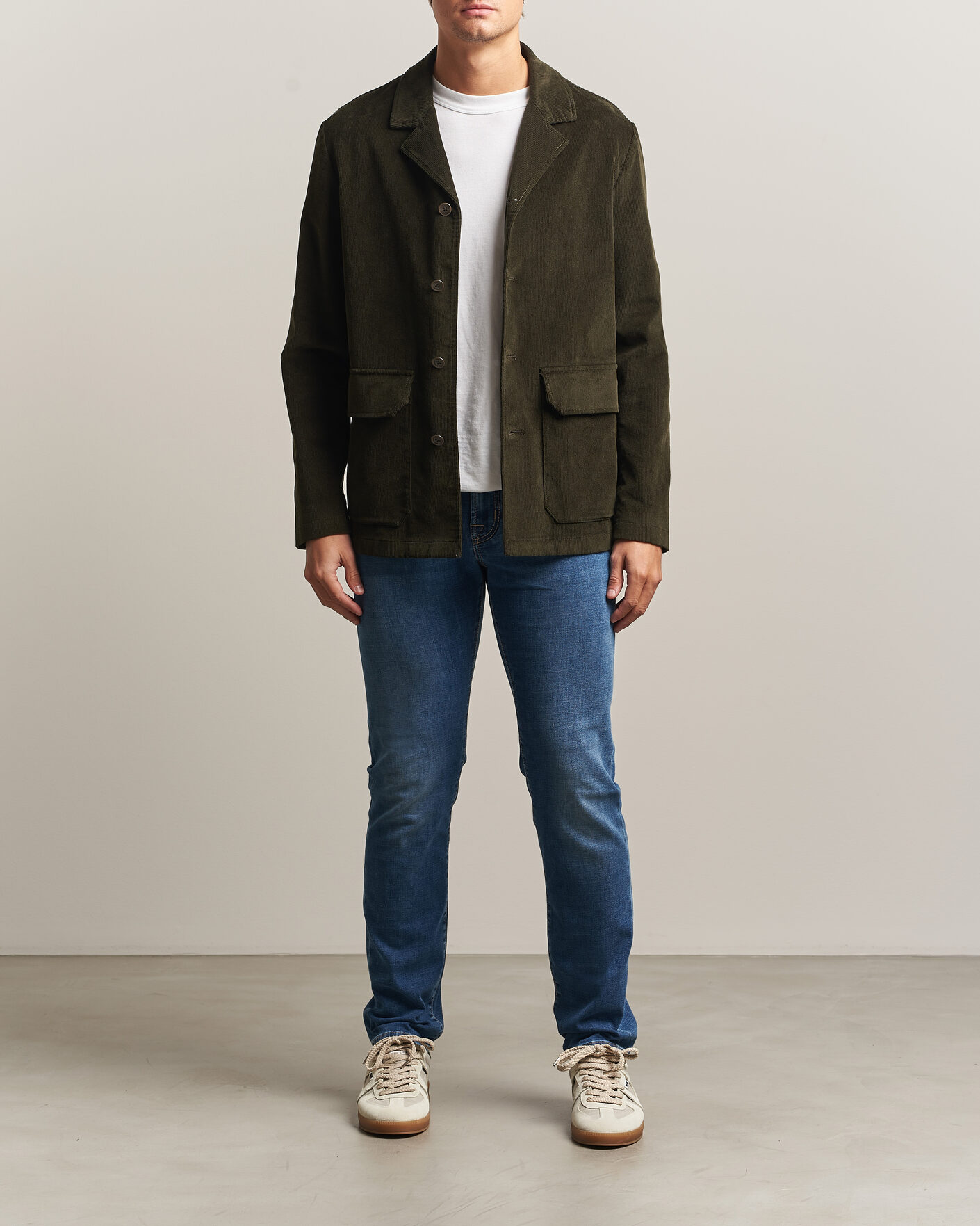 Heren | Jeans | Jacob Cohën | Bard Fast Slim Fit Stretch Jeans Mid Blue