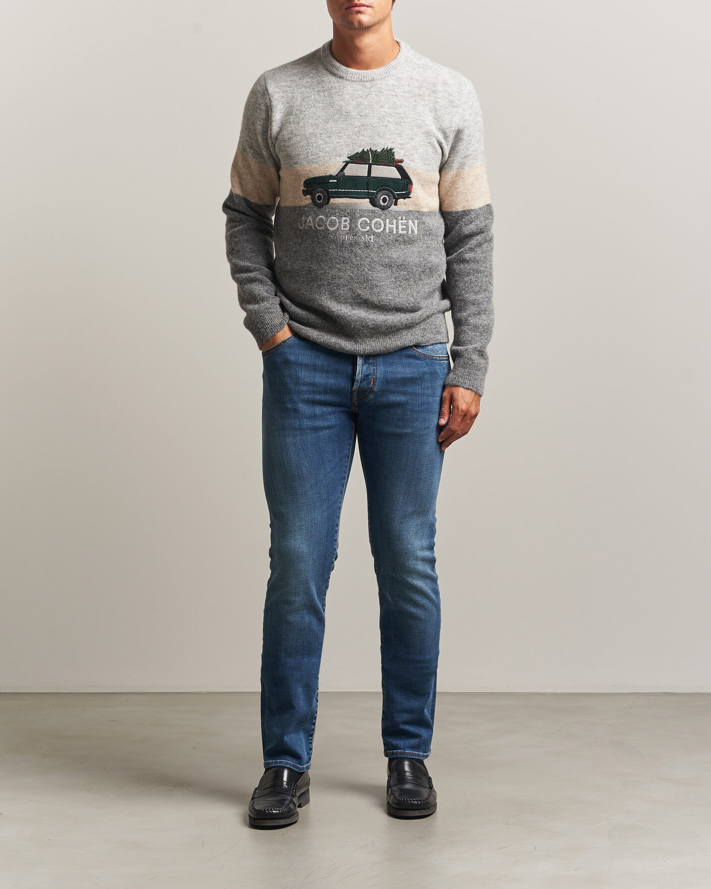 Heren | Jeans | Jacob Cohën | Nick F1 Slim Fit Stretch Jeans Light Blue