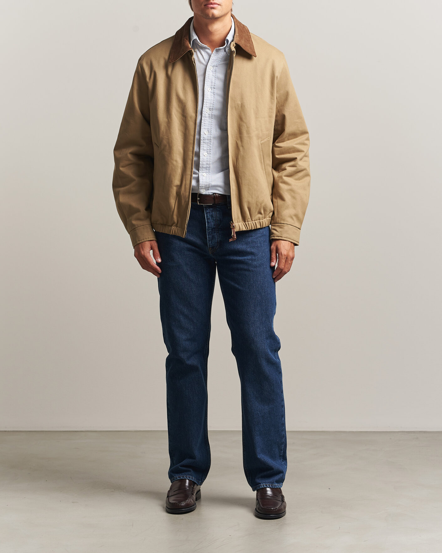 Heren | Jassen | Gant | Moleskin Harrington Jacket Light Taupe