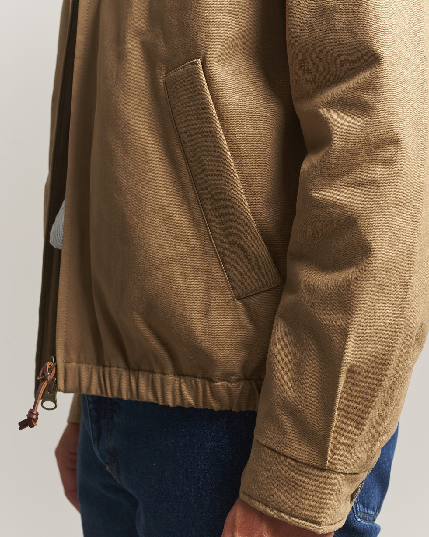 Heren | Jassen | Gant | Moleskin Harrington Jacket Light Taupe