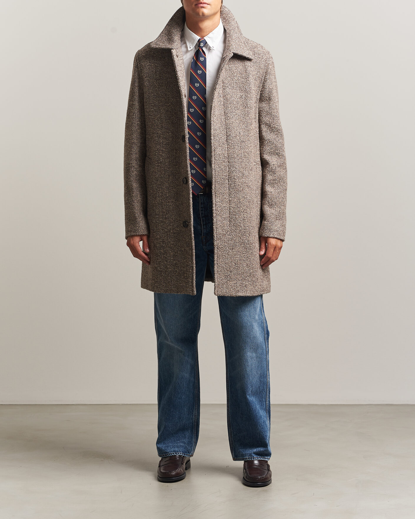 Heren | Jassen | Gant | Wool Car Coat Mist Taupe