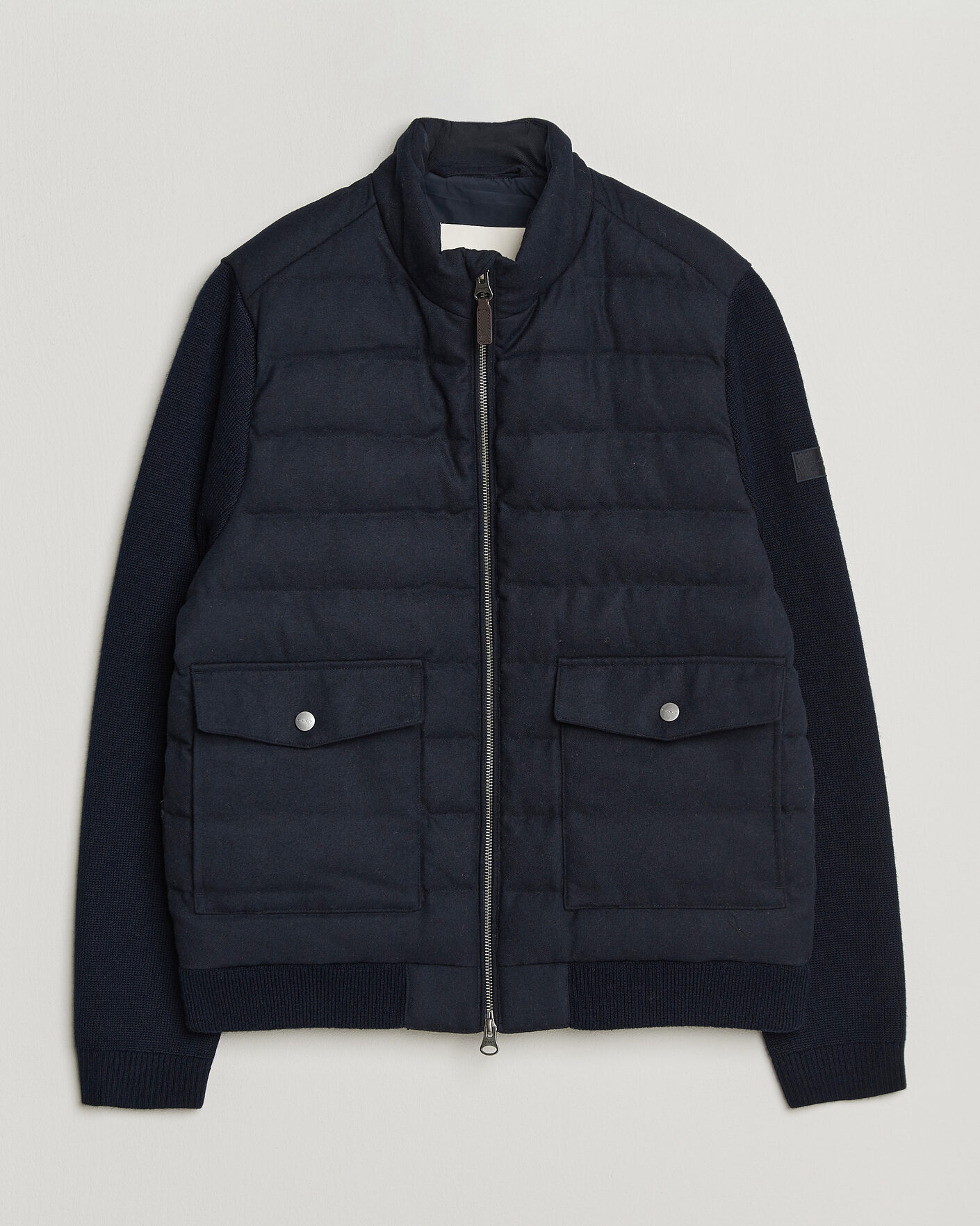 Heren | Jassen | Gant | Padded Hybrid Flannel Jacket Evening Blue