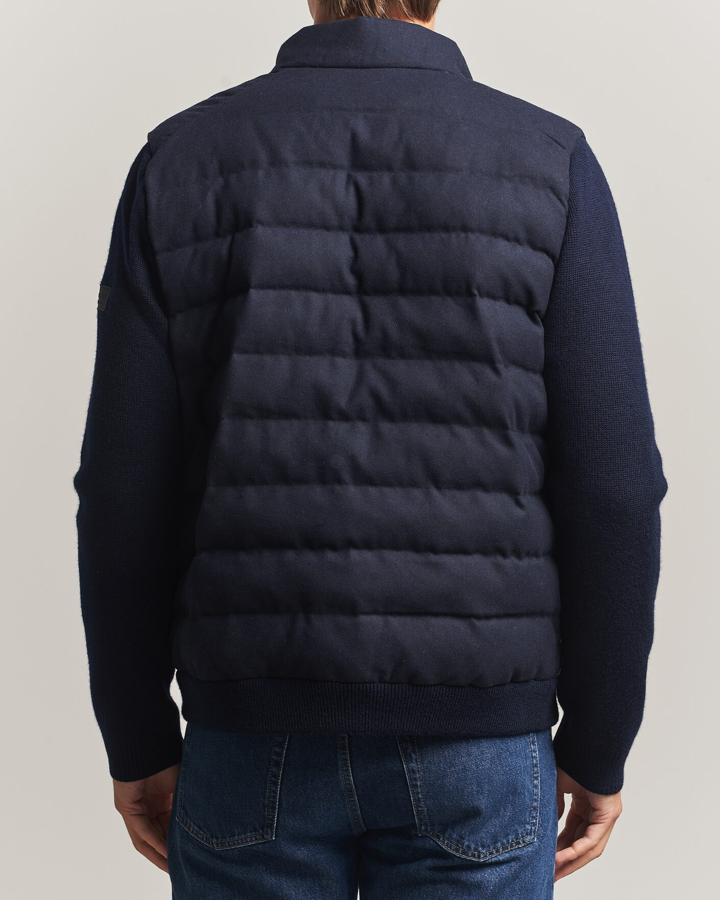 Heren | Jassen | Gant | Padded Hybrid Flannel Jacket Evening Blue