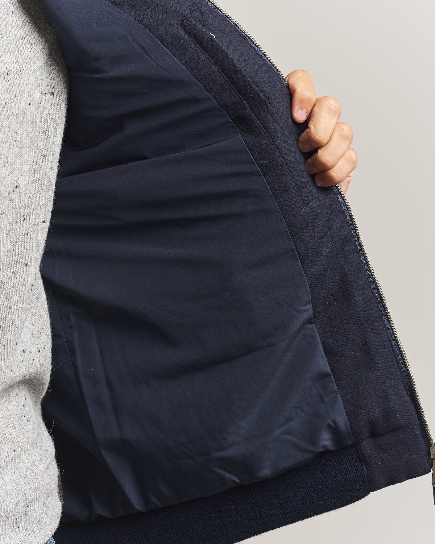 Heren | Jassen | Gant | Padded Hybrid Flannel Jacket Evening Blue