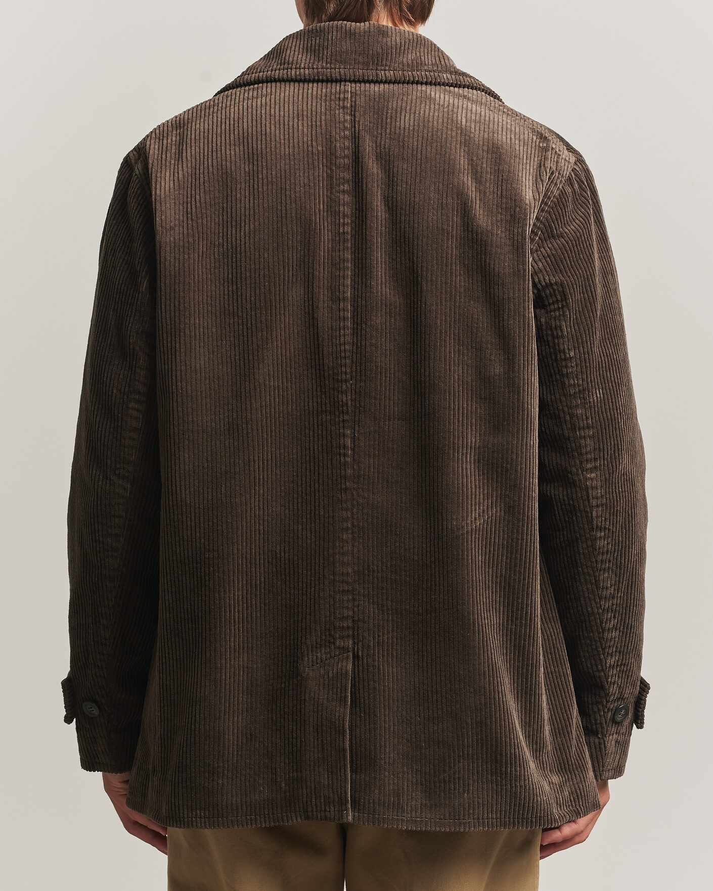 Heren | Jassen | Gant | Corduroy Peacoat Black Brown