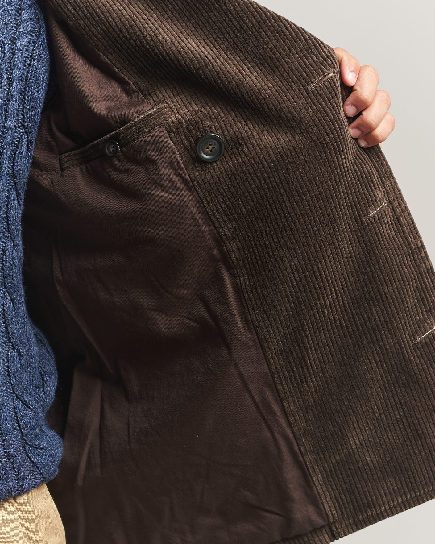 Heren | Jassen | Gant | Corduroy Peacoat Black Brown