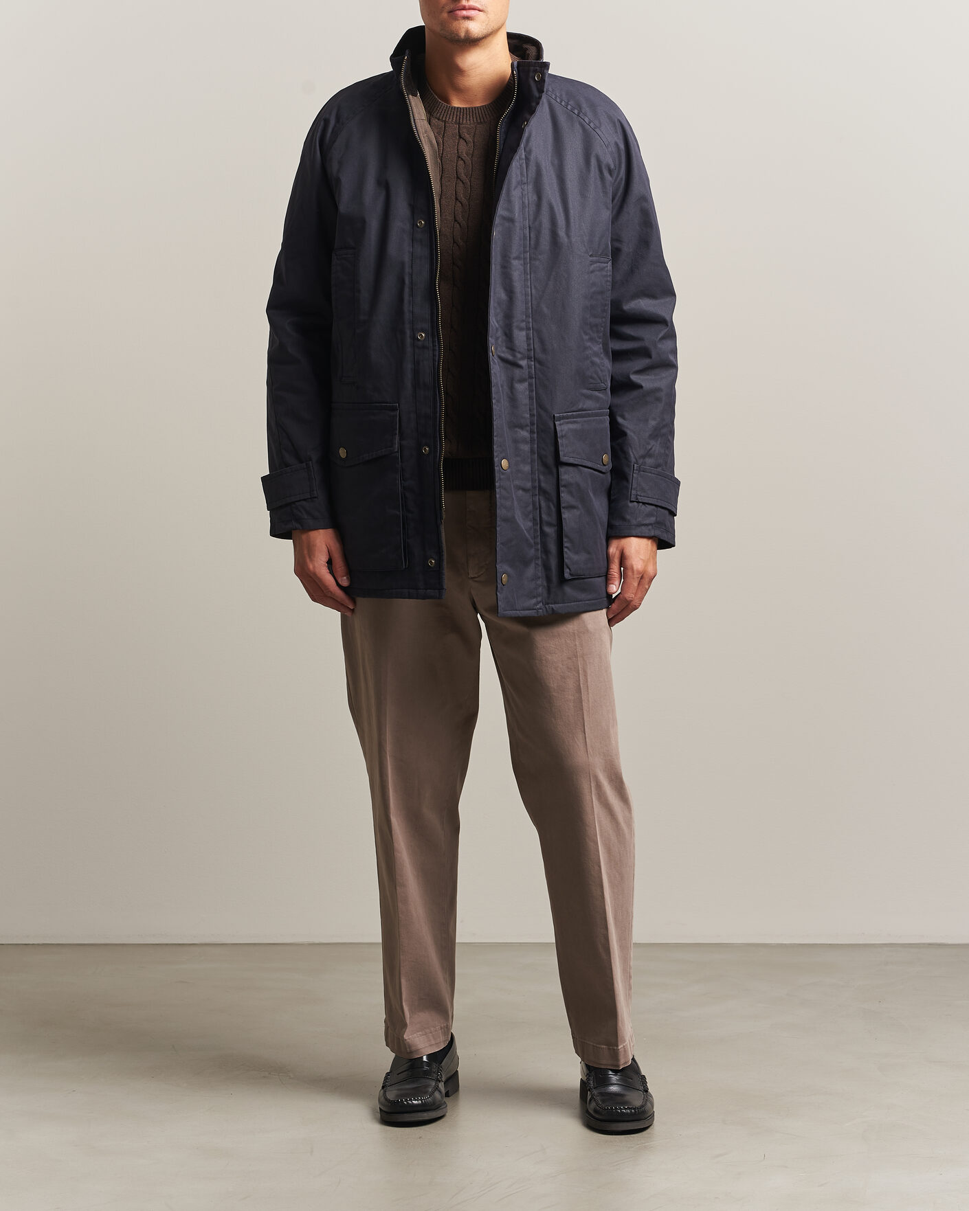 Heren | Jassen | Gant | Waxed Double Decker Jacket Evening Blue
