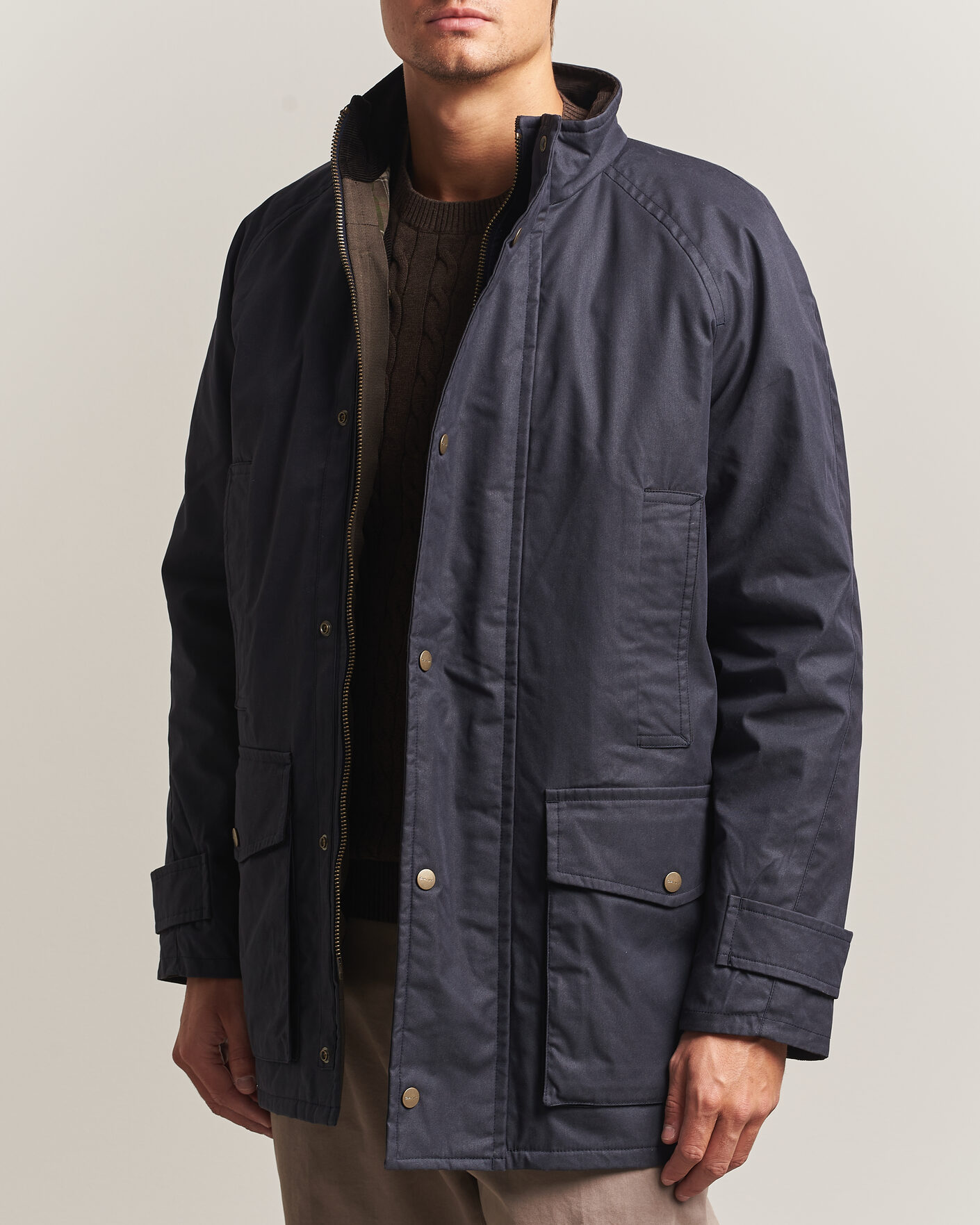 Heren | Jassen | Gant | Waxed Double Decker Jacket Evening Blue