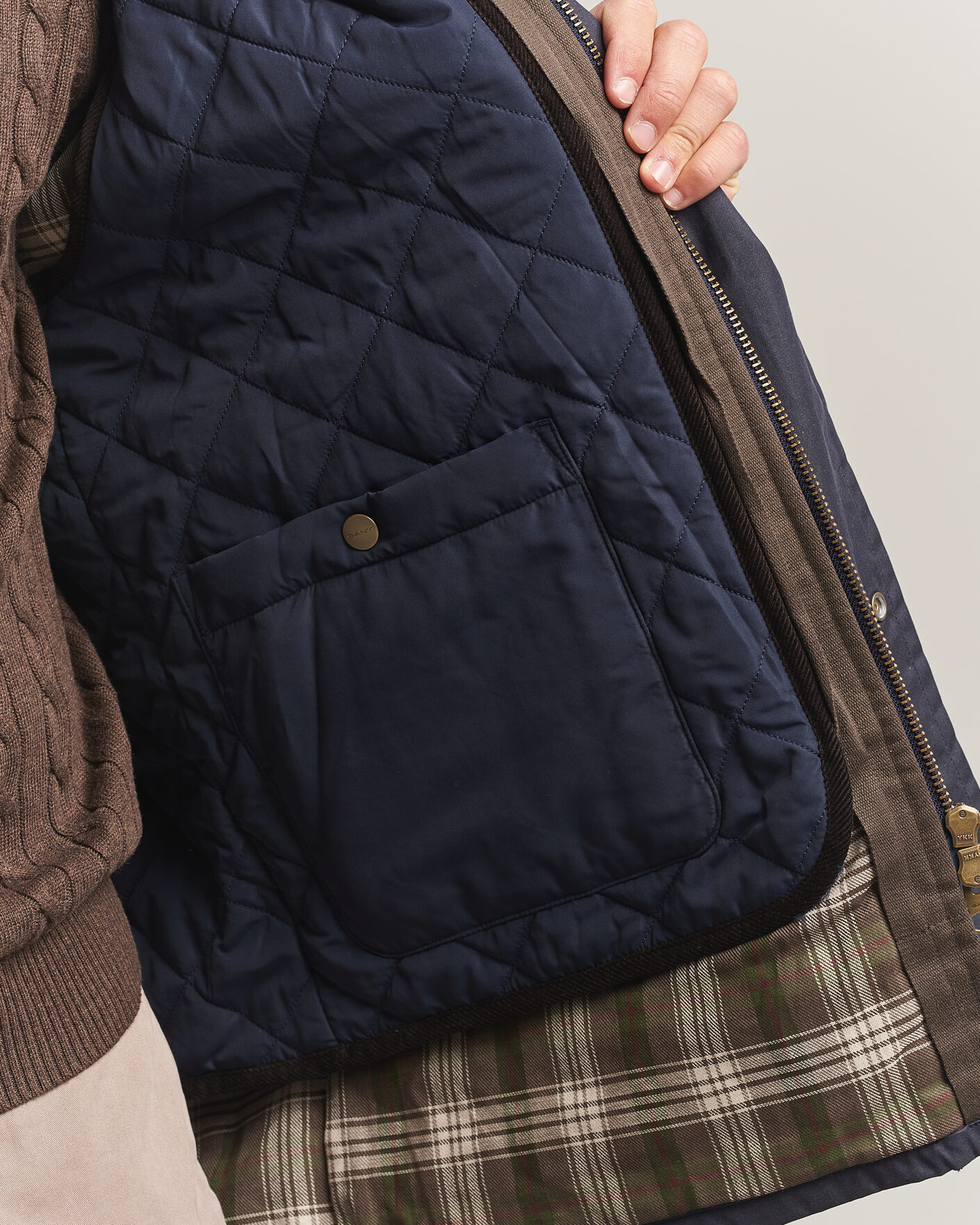 Heren | Jassen | Gant | Waxed Double Decker Jacket Evening Blue