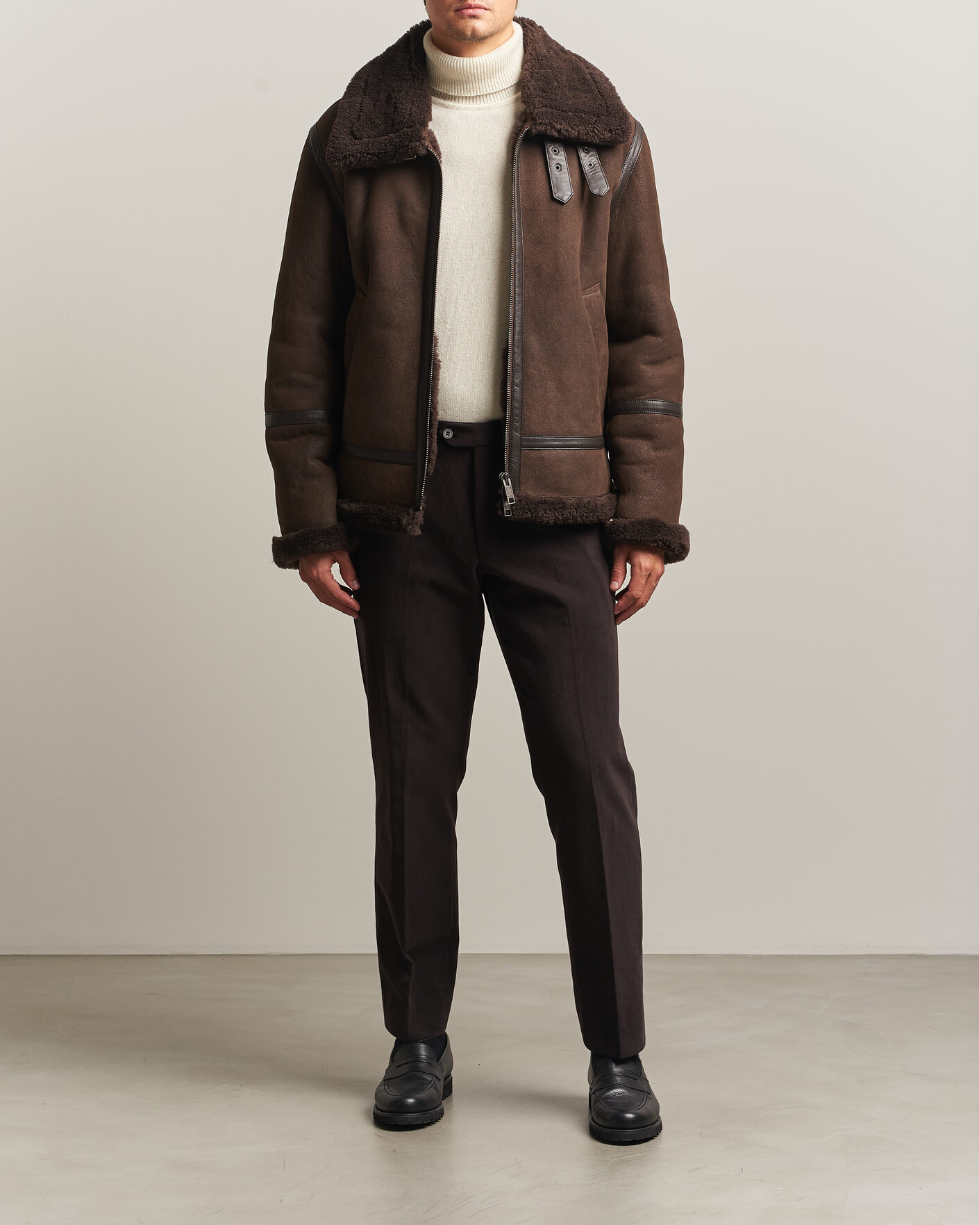 Heren | Jassen | Gant | Classic Shearling Jacket Black Brown